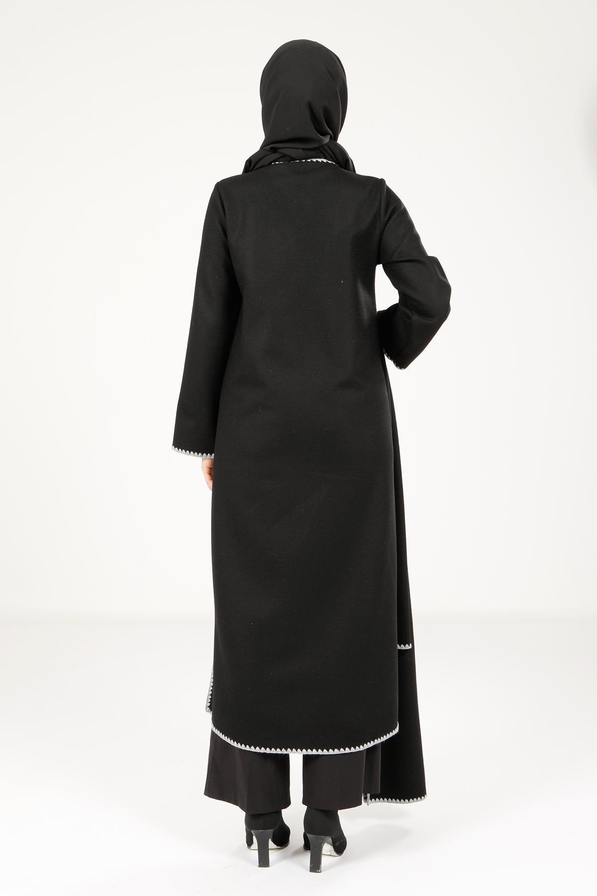 Beyza-9109 MANTO ATKILI SİYAH