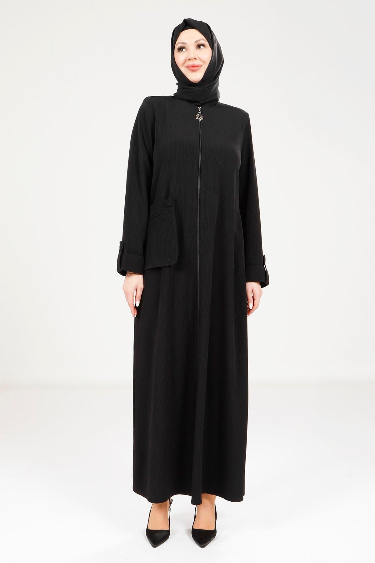 Beyza-9207 FERACE CEPLİ SİYAH