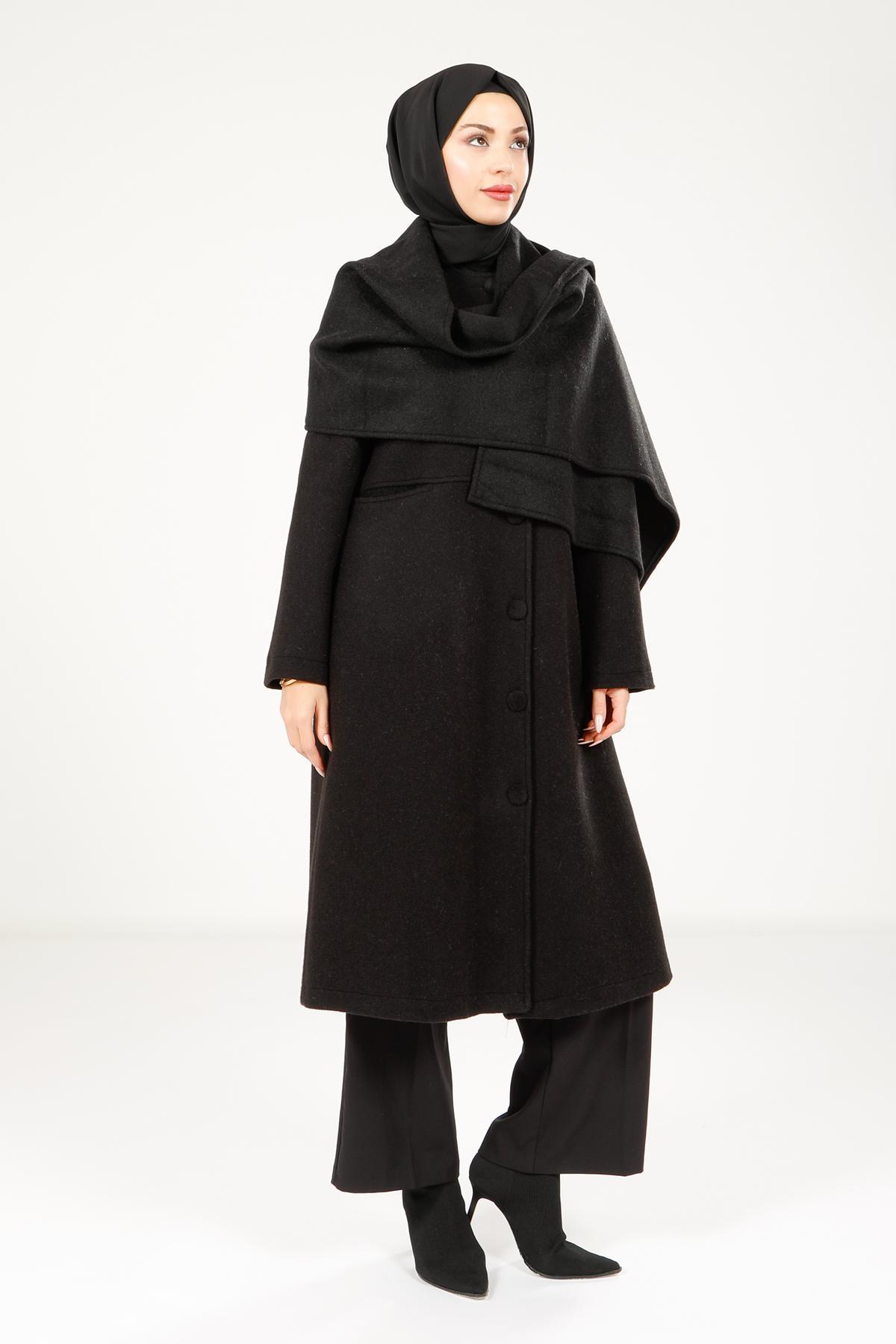 Beyza-9063 KABAN ŞALLI SİYAH