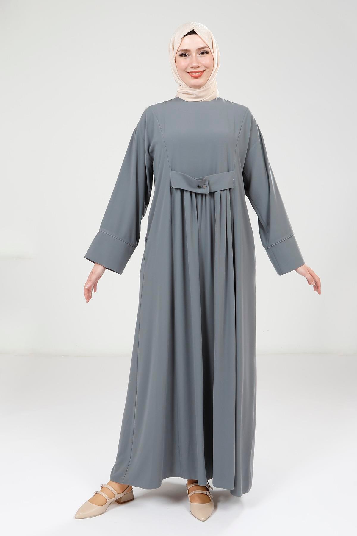 Beyza-9220 ELBİSE ROBALI ÇITÇITLI MİNT