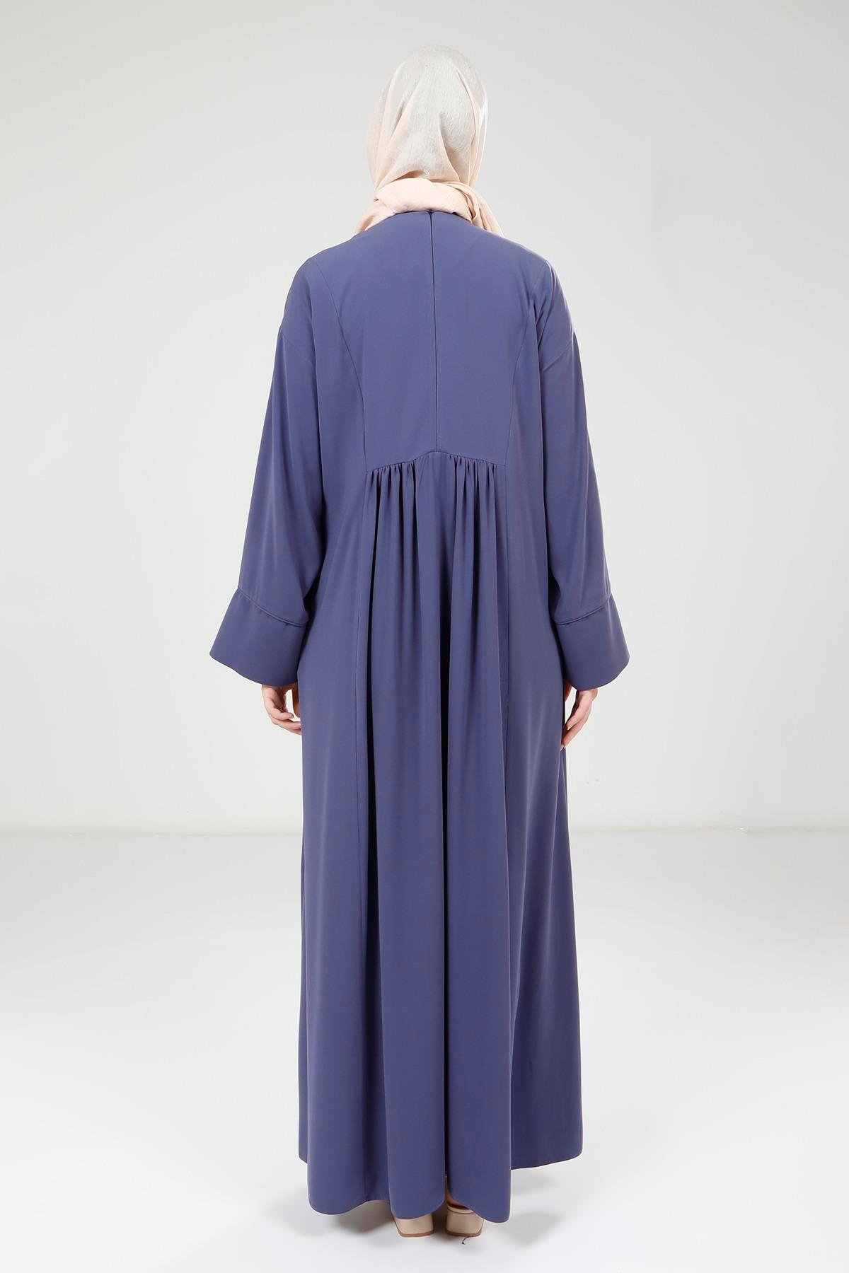 Beyza-Beyza Çıtçıtlı Mor Elbise 9220