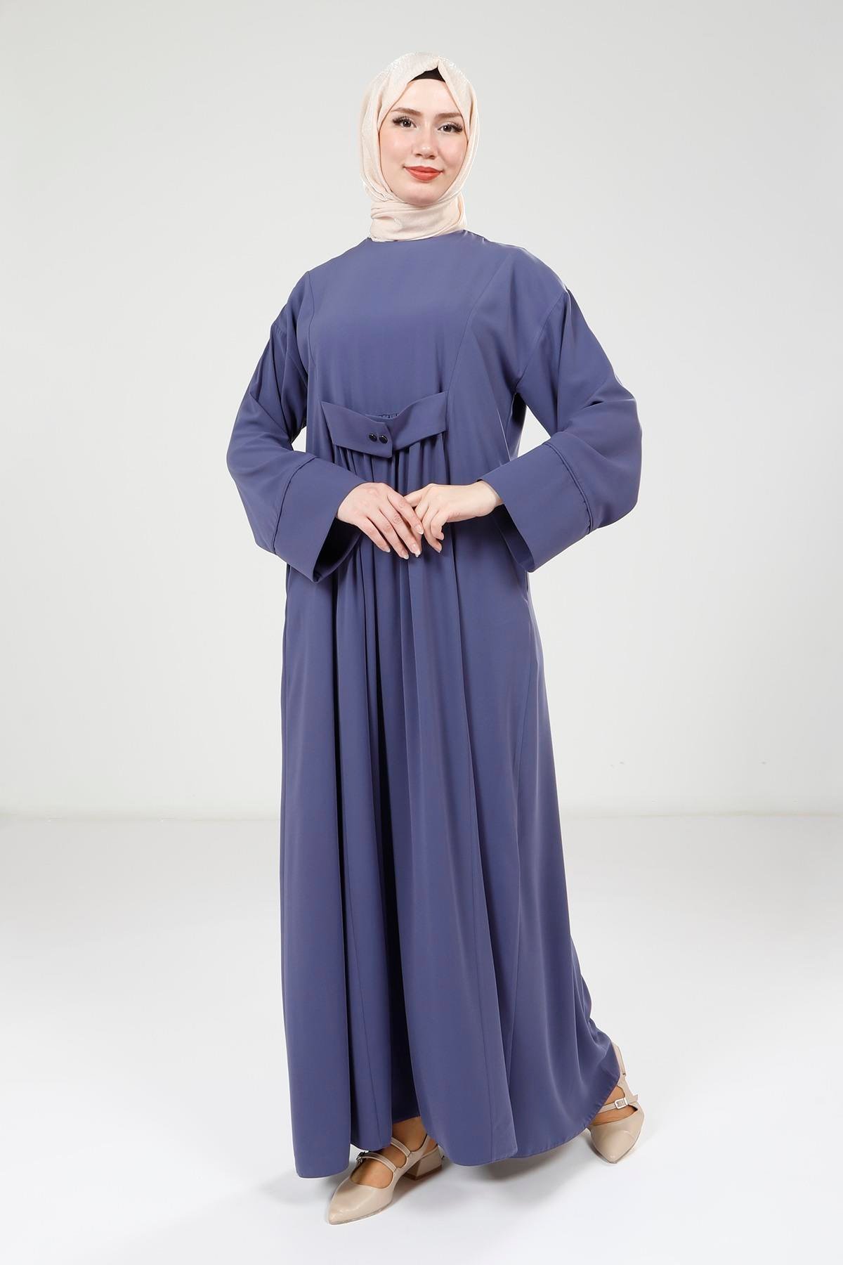 Beyza-Beyza Çıtçıtlı Mor Elbise 9220