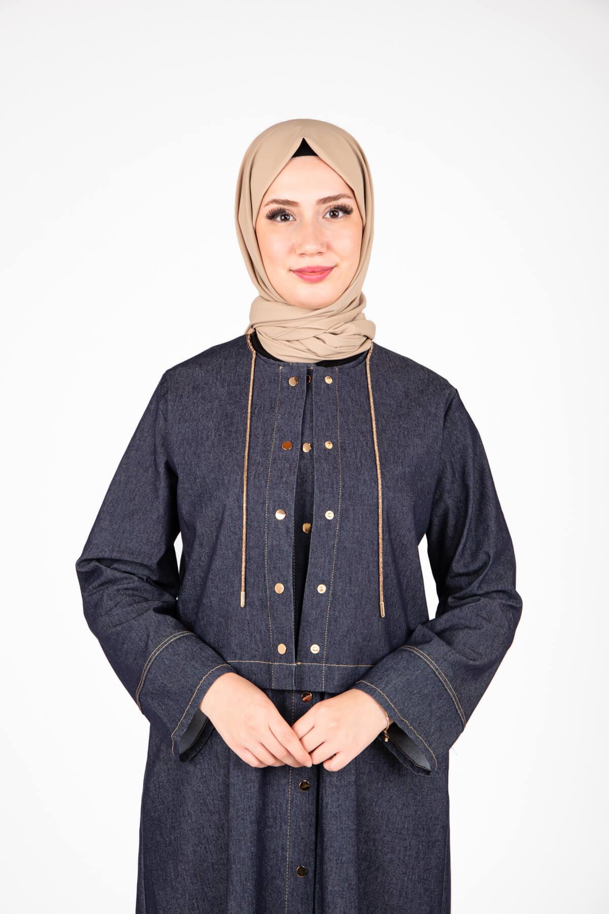 Beyza-Beyza Denim Yelekli Elbise 9420