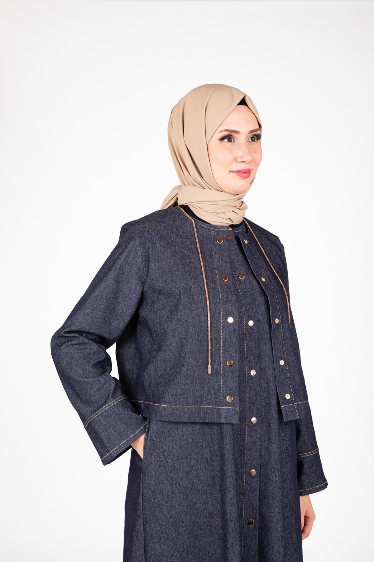 Beyza-Beyza Denim Yelekli Elbise 9420