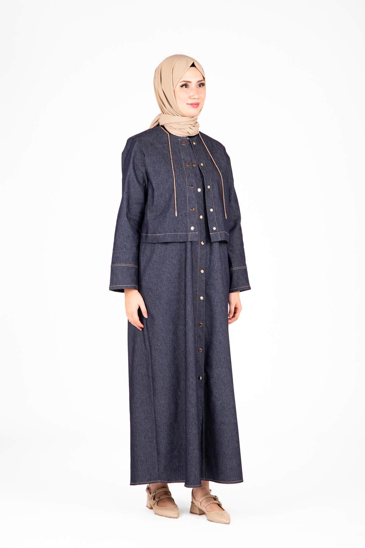 Beyza-Beyza Denim Yelekli Elbise 9420