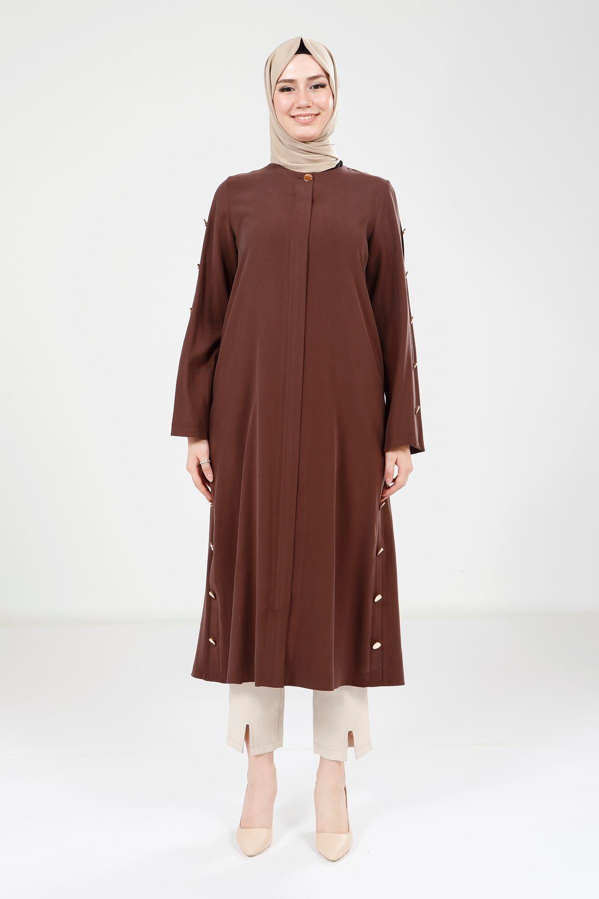 Beyza-9232 GİYÇIK DÜĞMELİ KAHVE