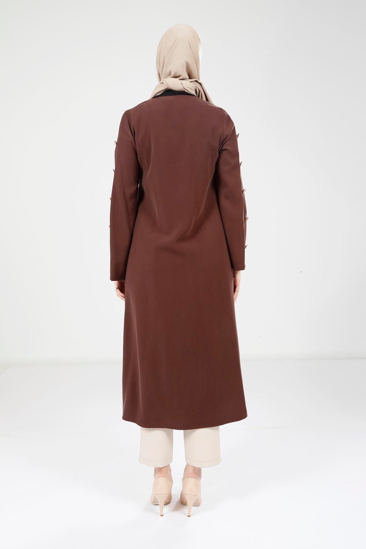 Beyza-9232 GİYÇIK DÜĞMELİ KAHVE