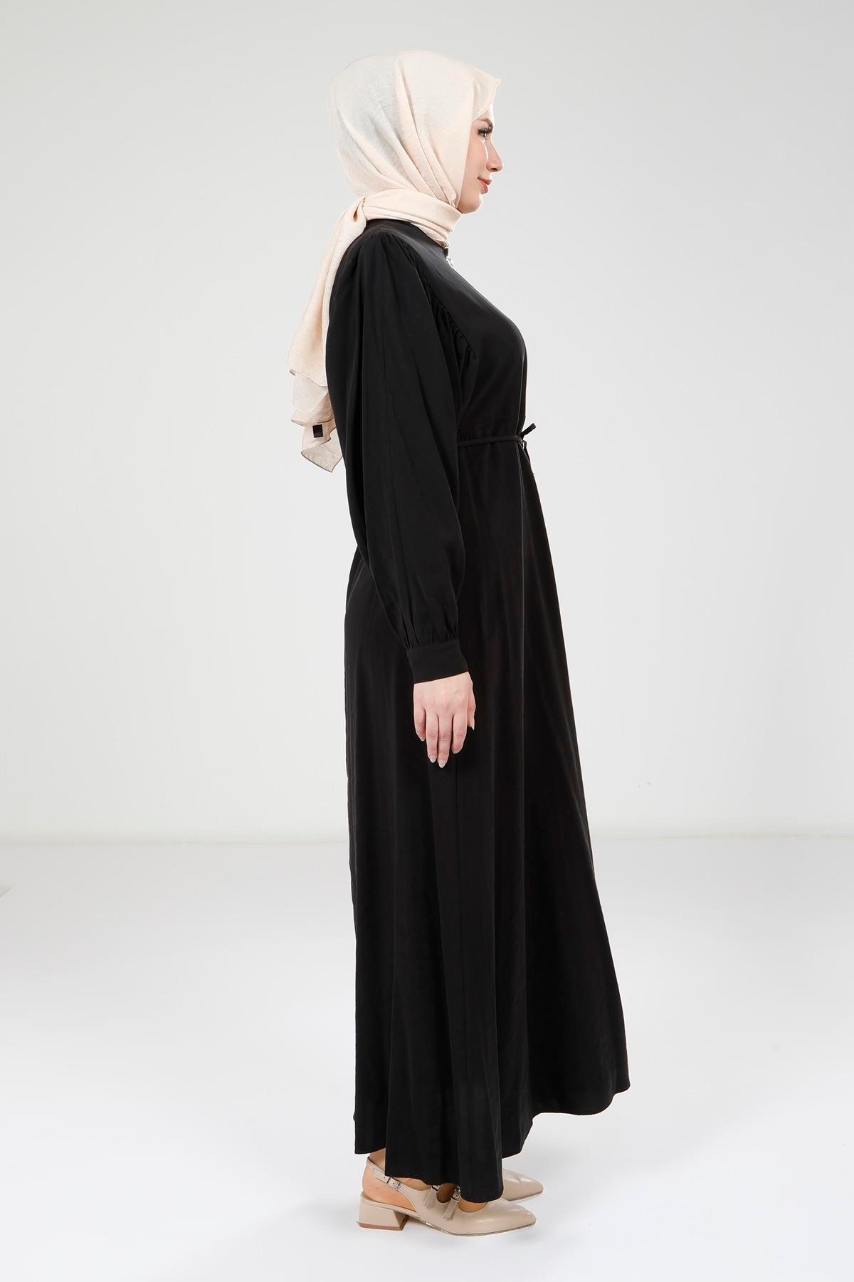 Beyza-9174 ELBİSE MODAL SİYAH