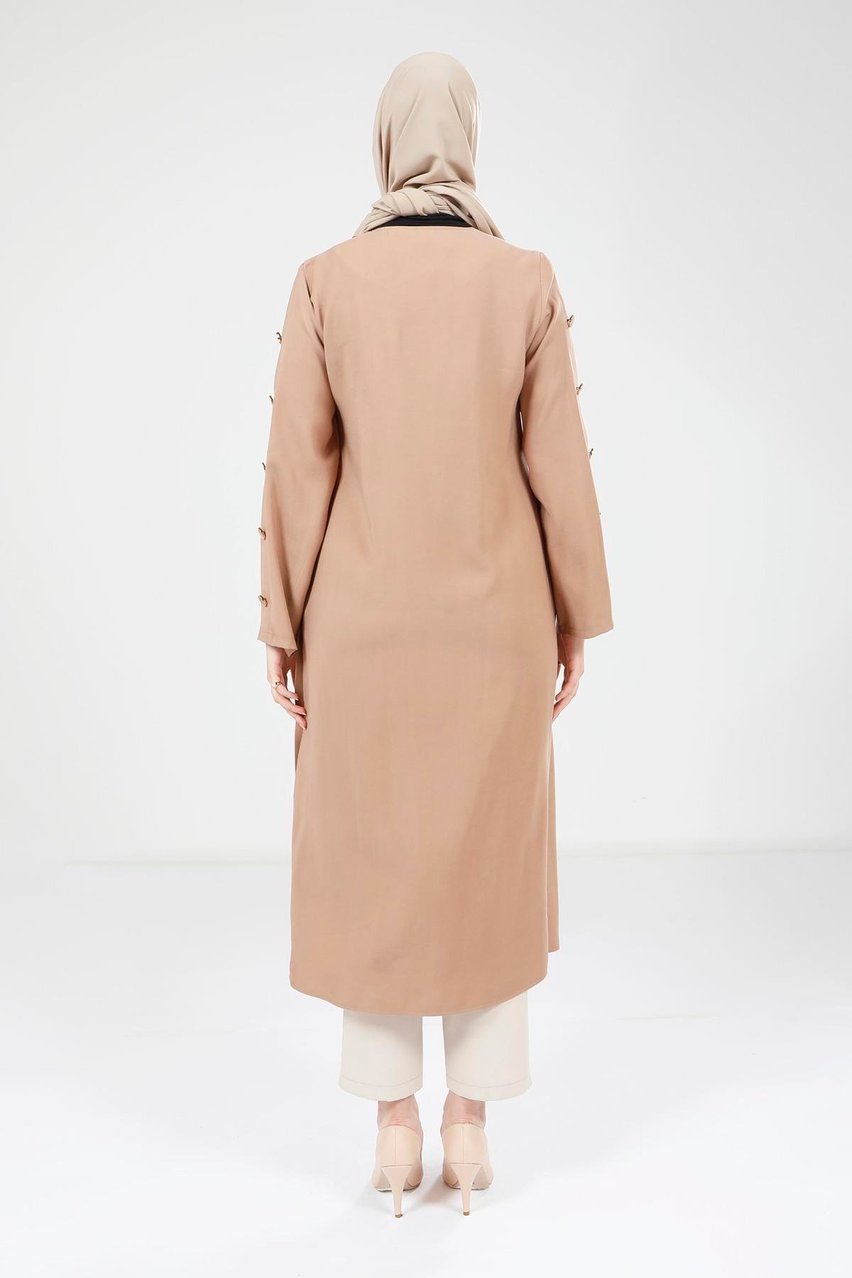 Beyza-9232 GİYÇIK DÜĞMELİ SÜTLÜ KAHVE