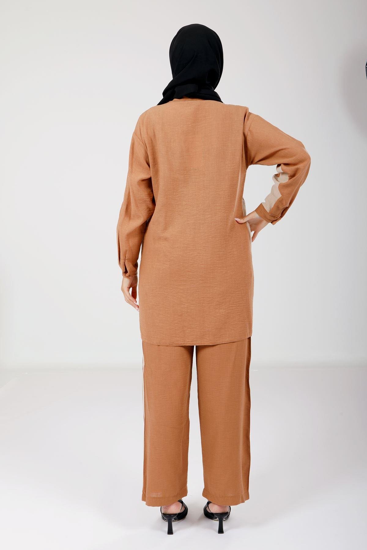 Beyza-4111 İKİLİ TAKIM TUNİK PANT TARÇIN