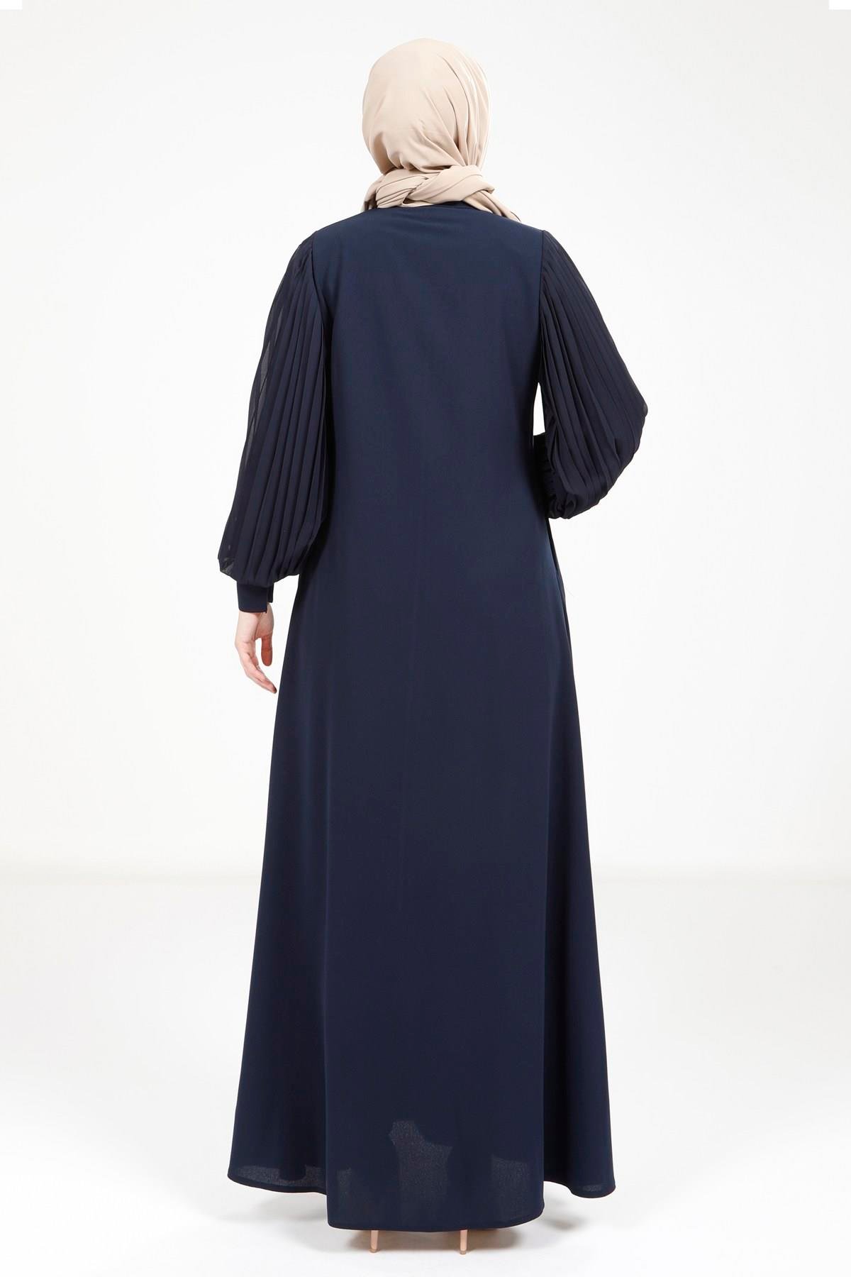 Beyza-ANANAS FERACE LACİVERT KUM KREP