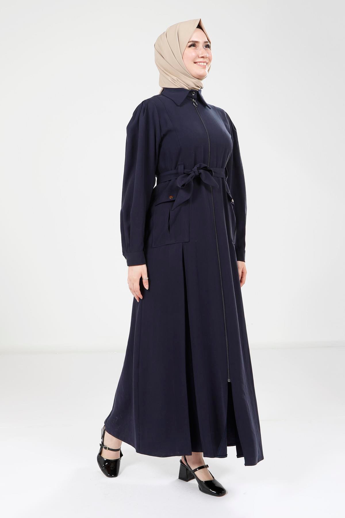 Beyza-9206 FERACE A PİLELİ LACİVERT