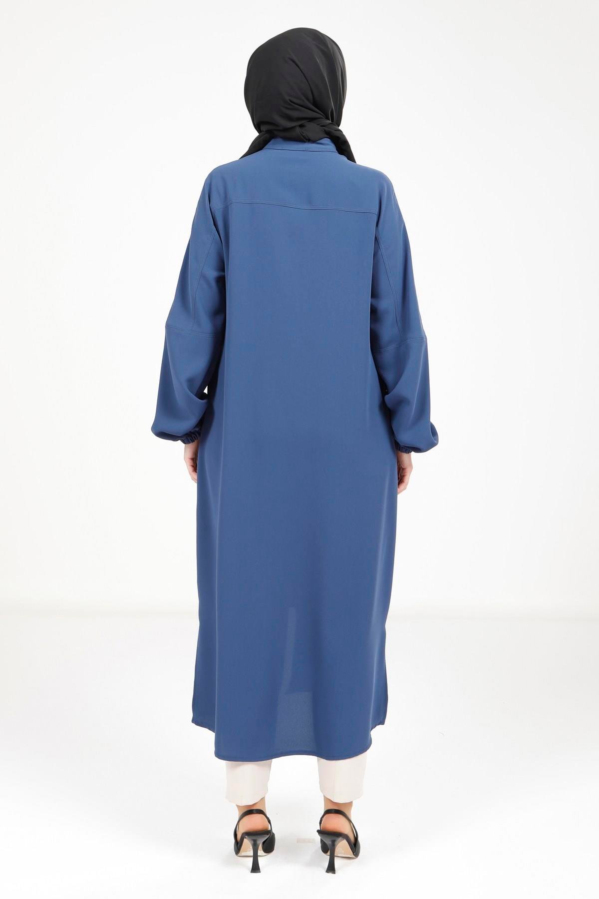 Beyza-4122 GİYÇIK SAFARİ İNDİGO