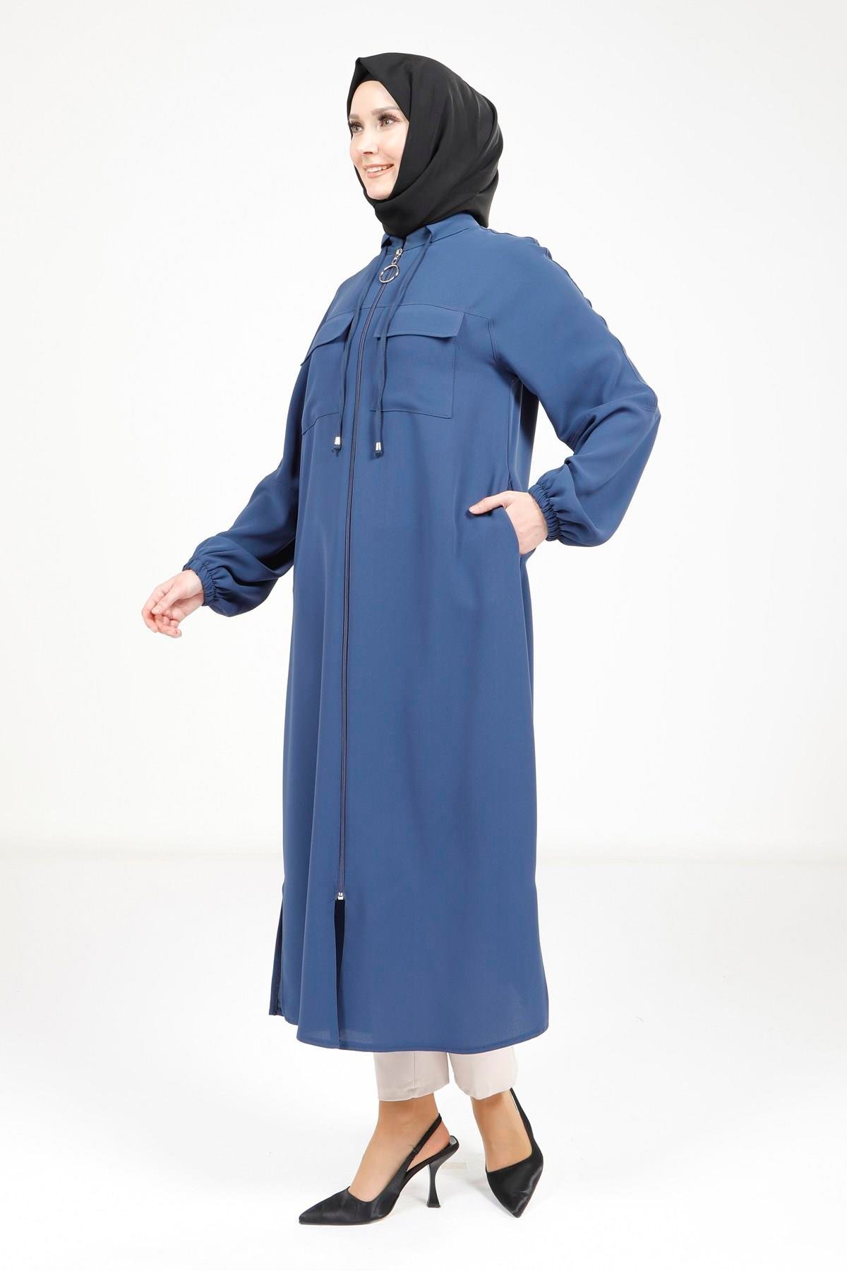 Beyza-4122 GİYÇIK SAFARİ İNDİGO