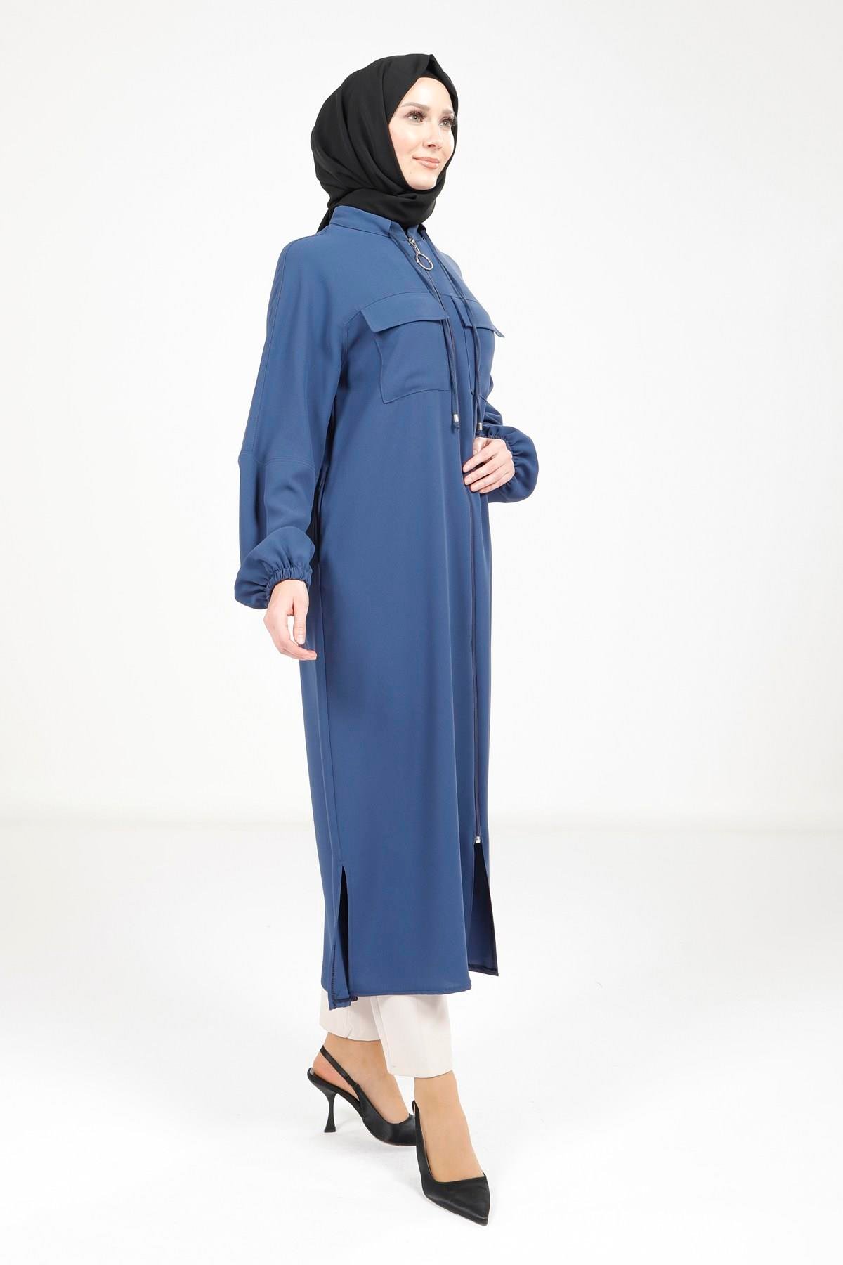 Beyza-4122 GİYÇIK SAFARİ İNDİGO