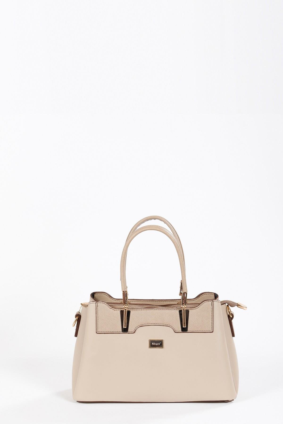 Beyza-BEYZA ÇANTA 16261 KOYU BEJ