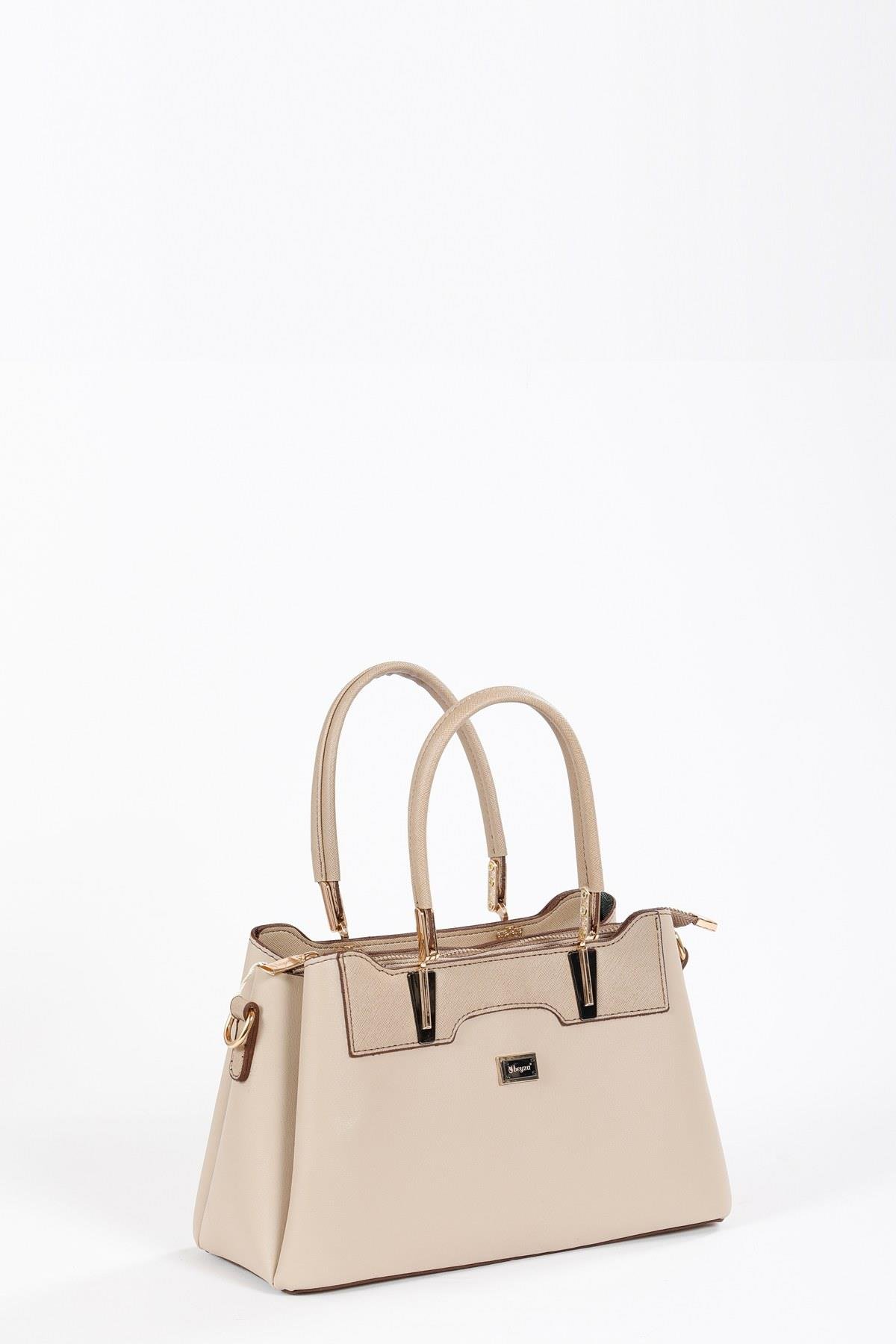 Beyza-BEYZA ÇANTA 16261 KOYU BEJ