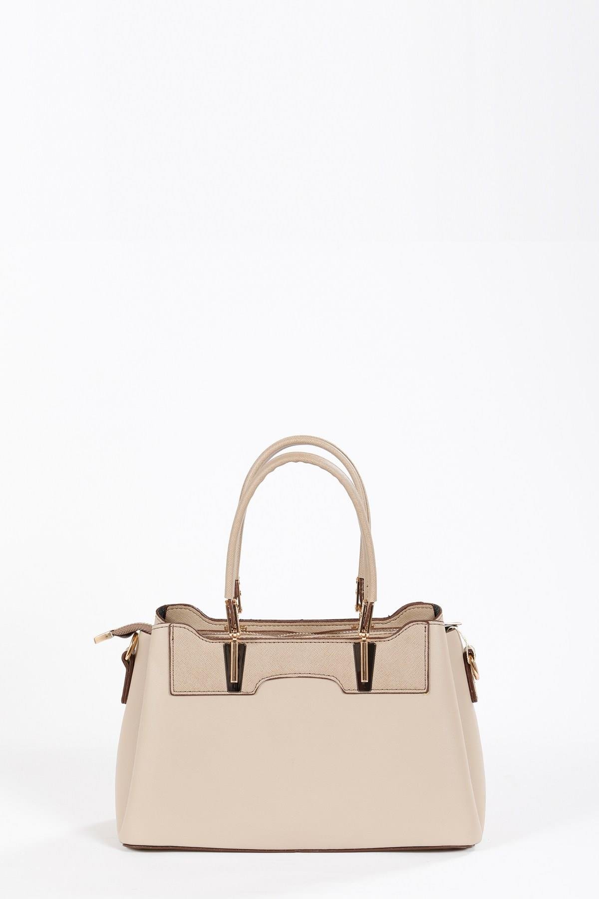 Beyza-BEYZA ÇANTA 16261 KOYU BEJ