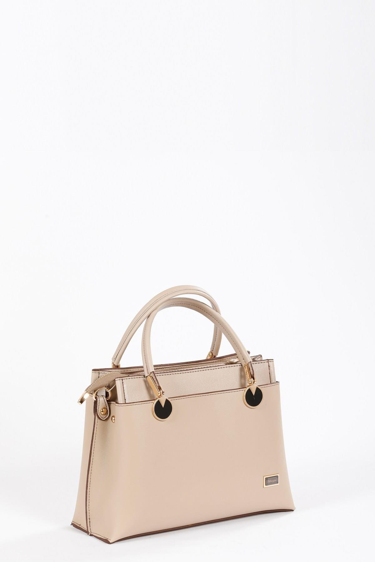 Beyza-BEYZA ÇANTA 17201 KOYU BEJ