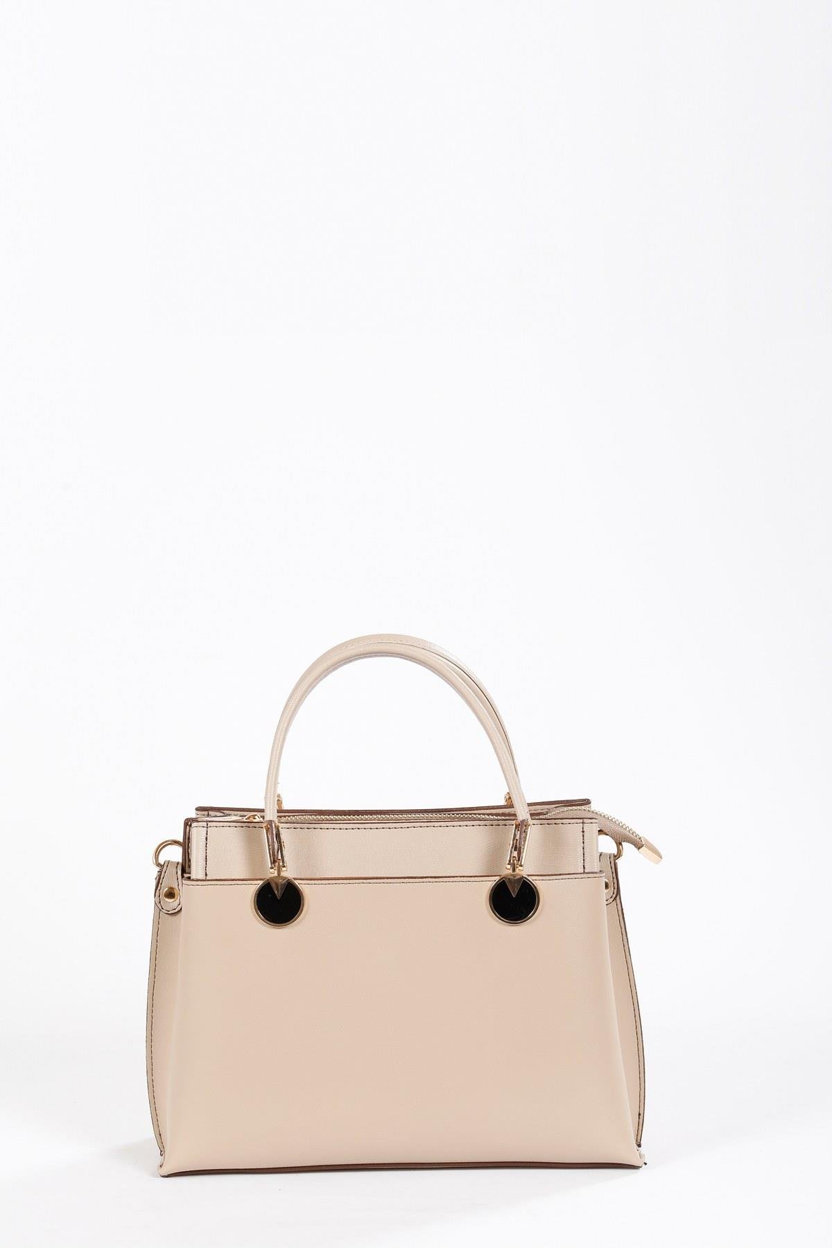 Beyza-BEYZA ÇANTA 17201 KOYU BEJ