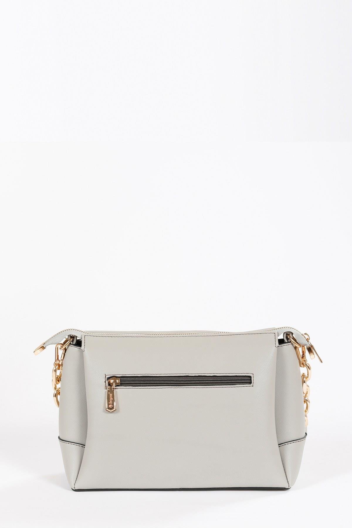 Beyza-BEYZA ÇANTA 17262 AÇIK GRİ