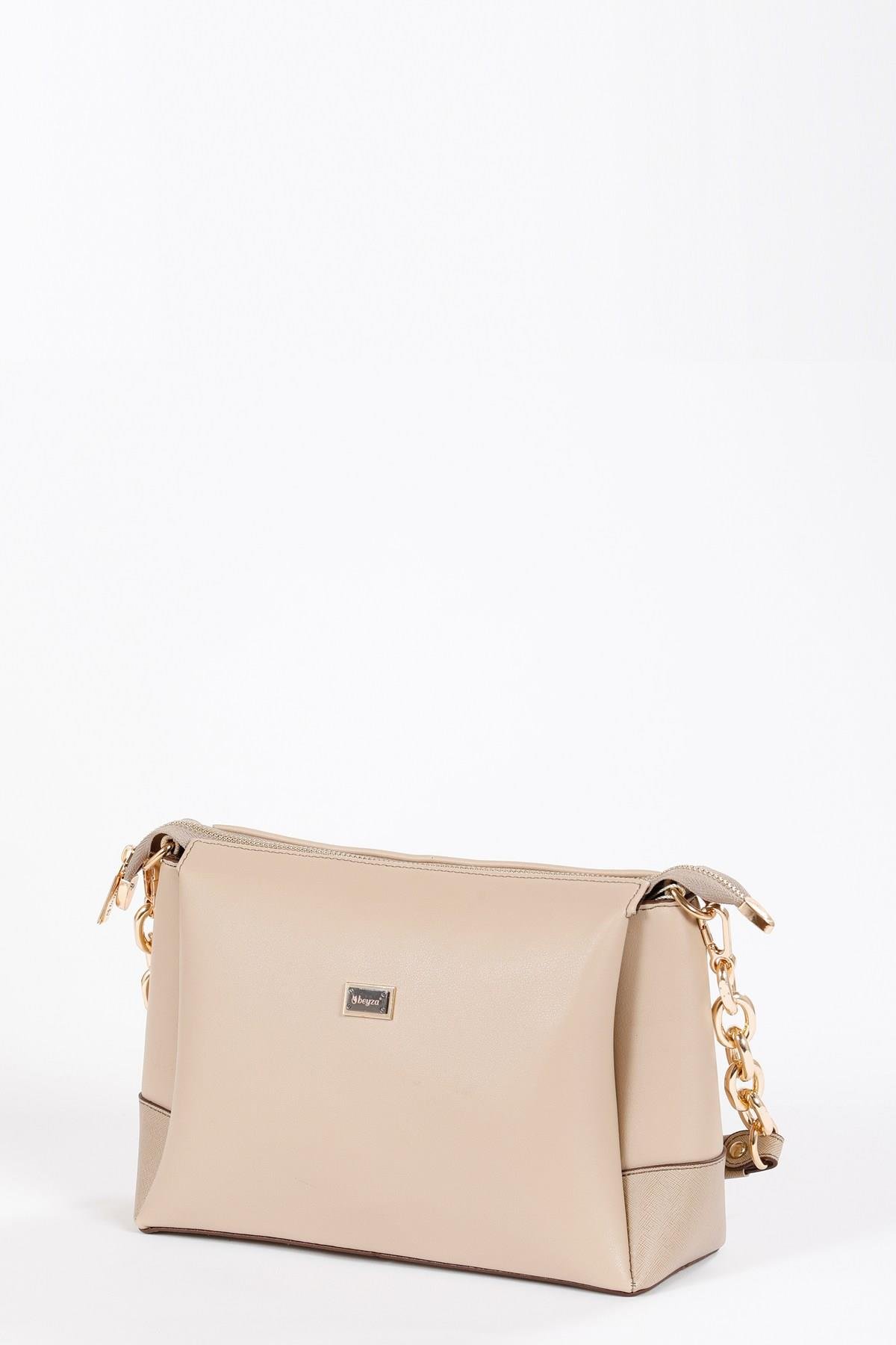 Beyza-BEYZA ÇANTA 17262 KOYU BEJ