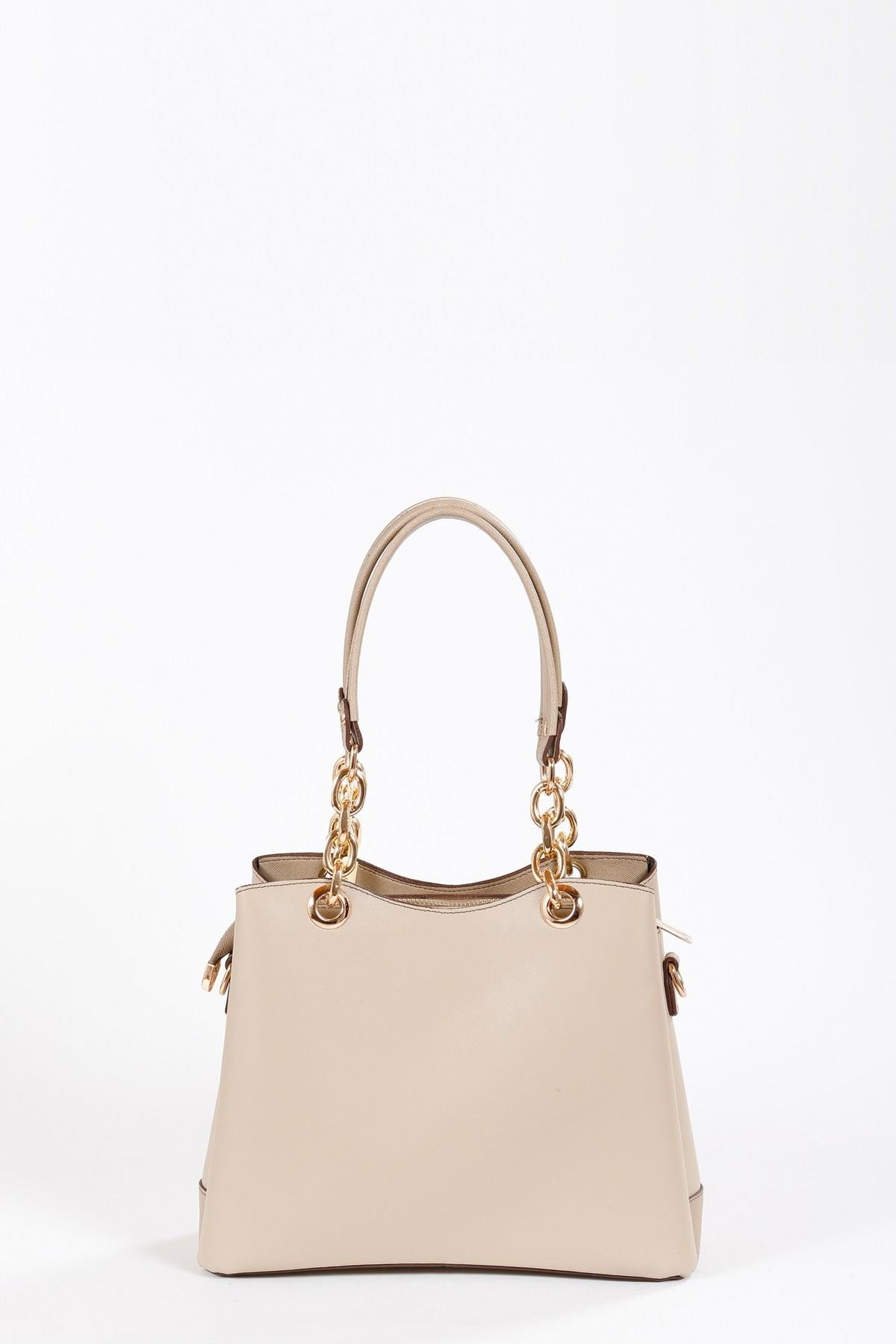 Beyza-BEYZA ÇANTA 17263 KOYU BEJ