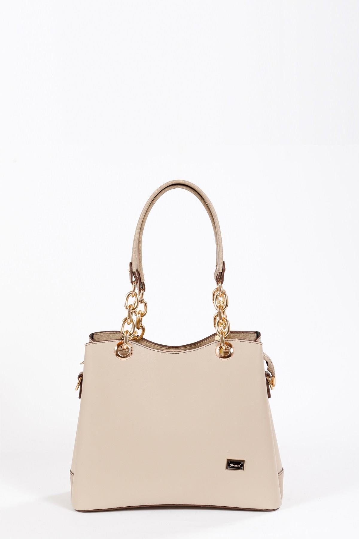 Beyza-BEYZA ÇANTA 17263 KOYU BEJ