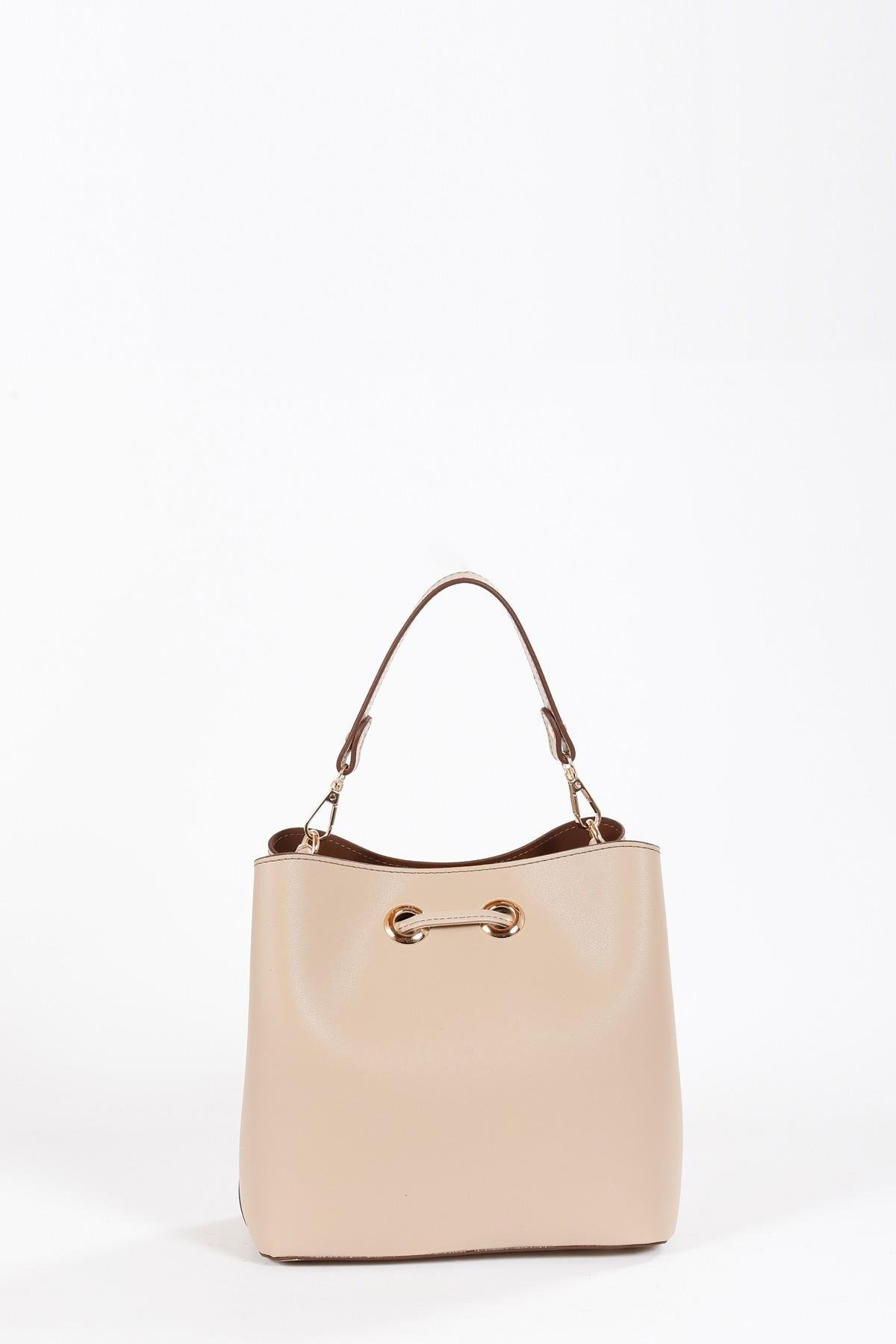 Beyza-BEYZA ÇANTA 17269 KOYU BEJ