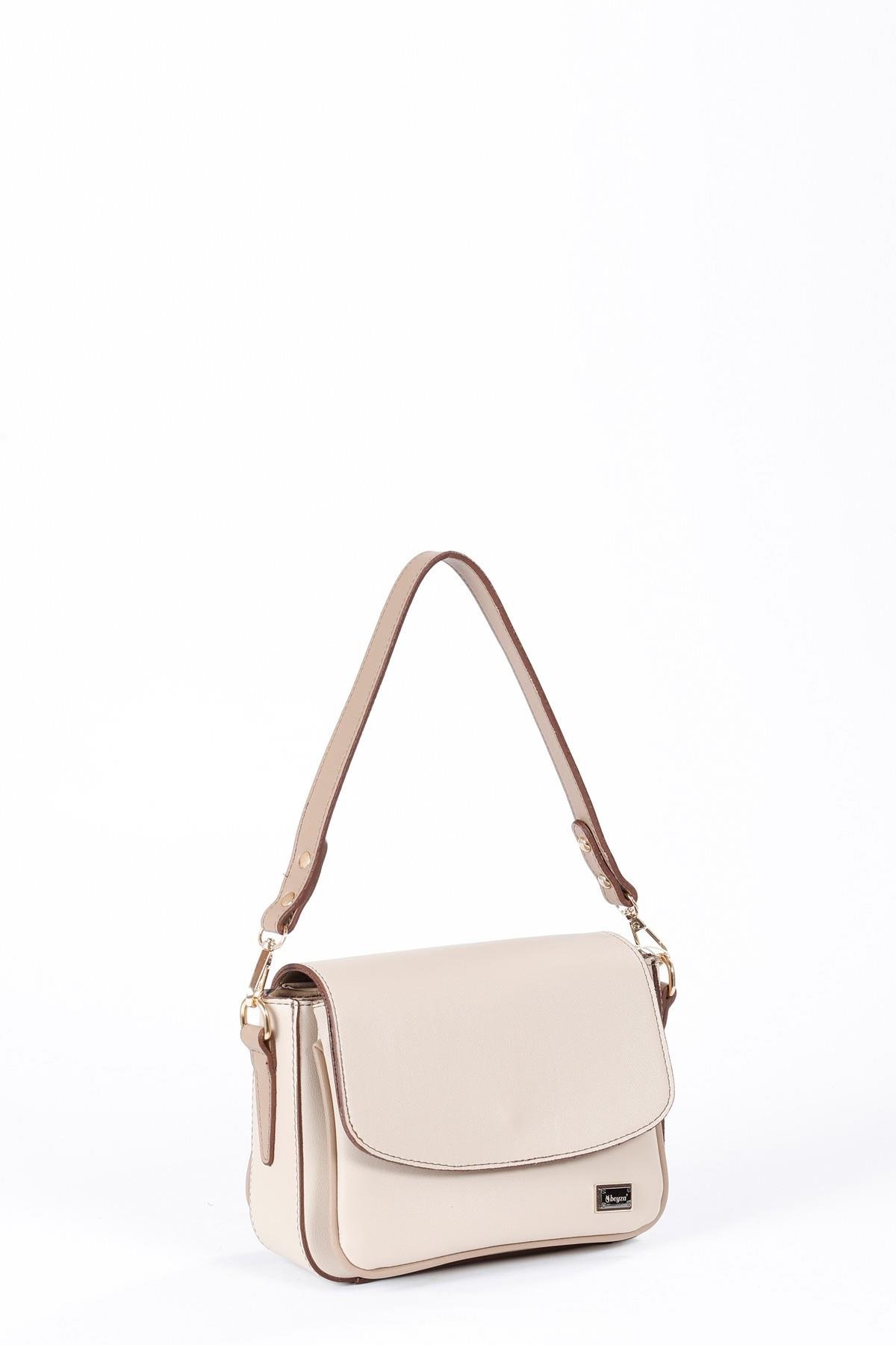 Beyza-BEYZA ÇANTA 17270 KOYU BEJ