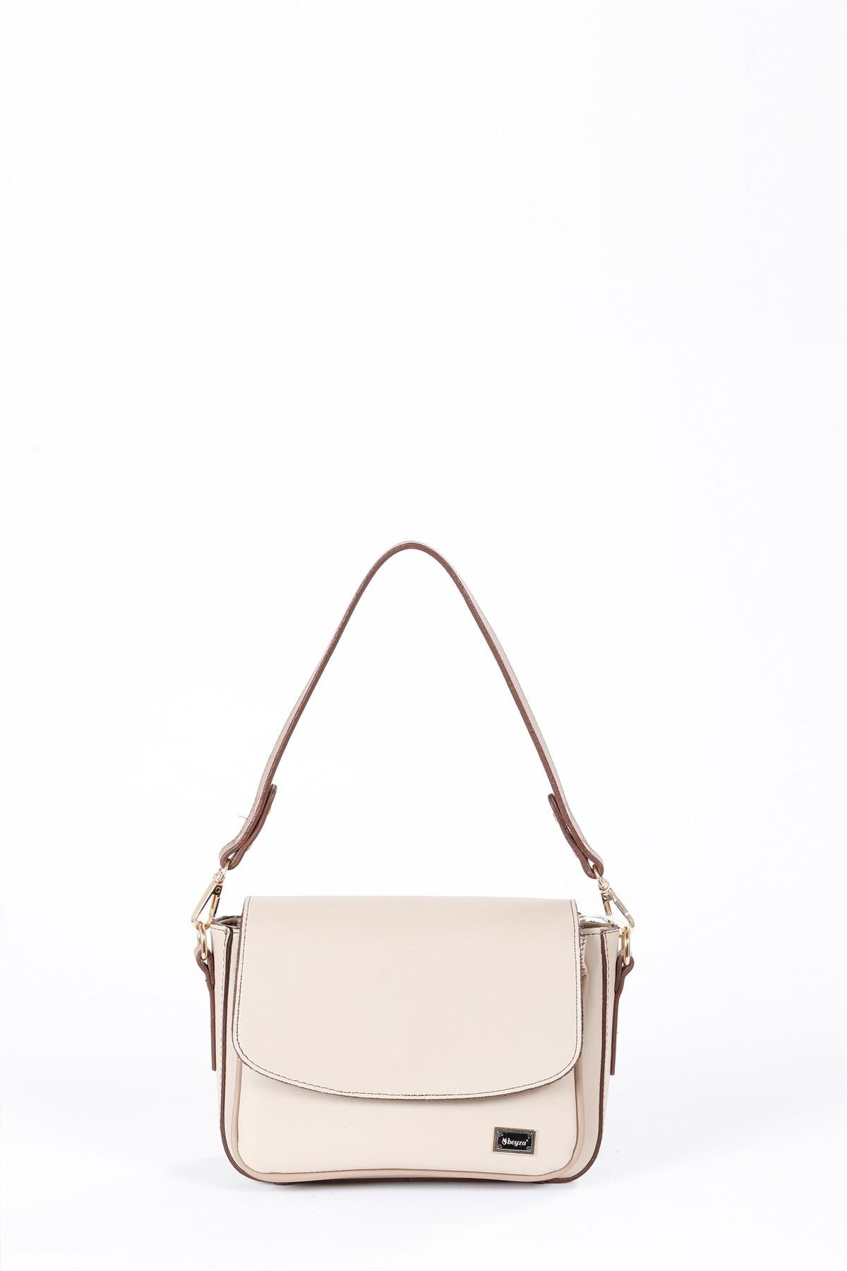 Beyza-BEYZA ÇANTA 17270 KOYU BEJ