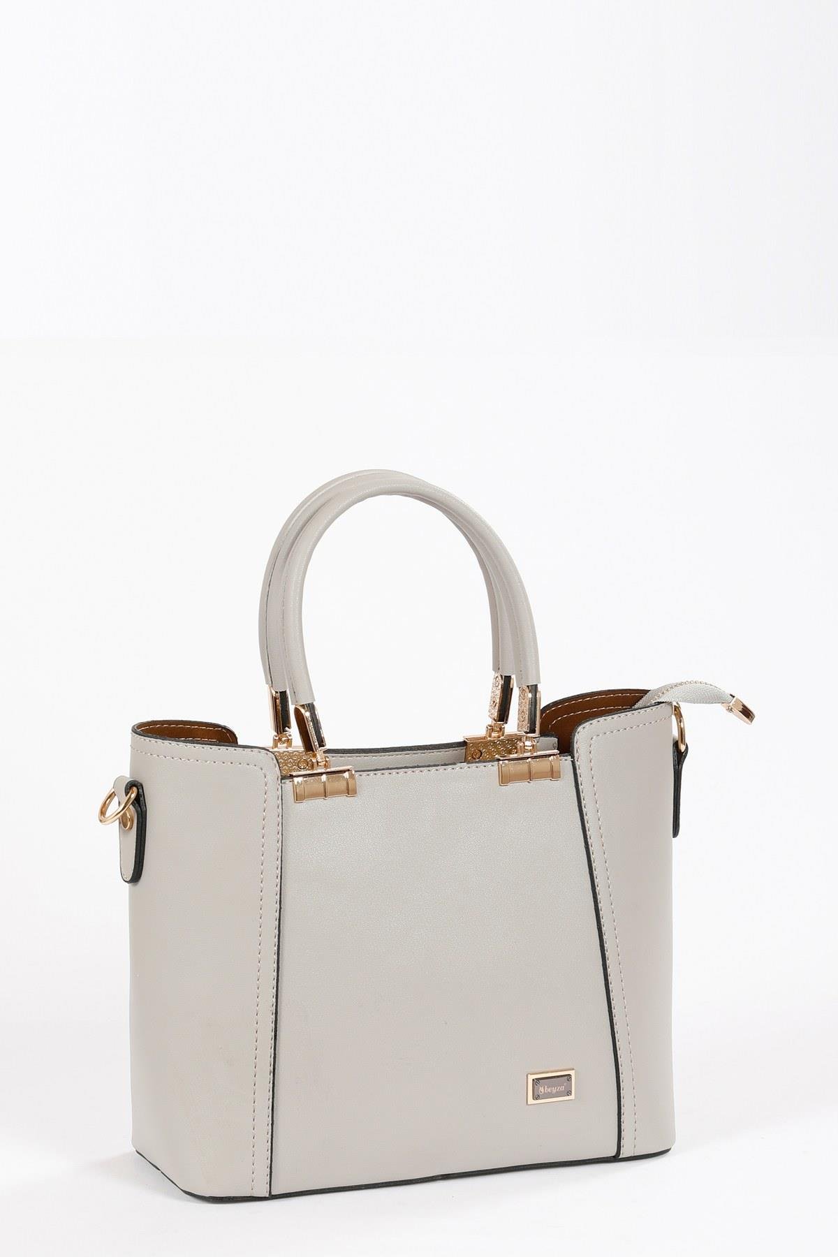 Beyza-BEYZA ÇANTA 17273 AÇIK GRİ