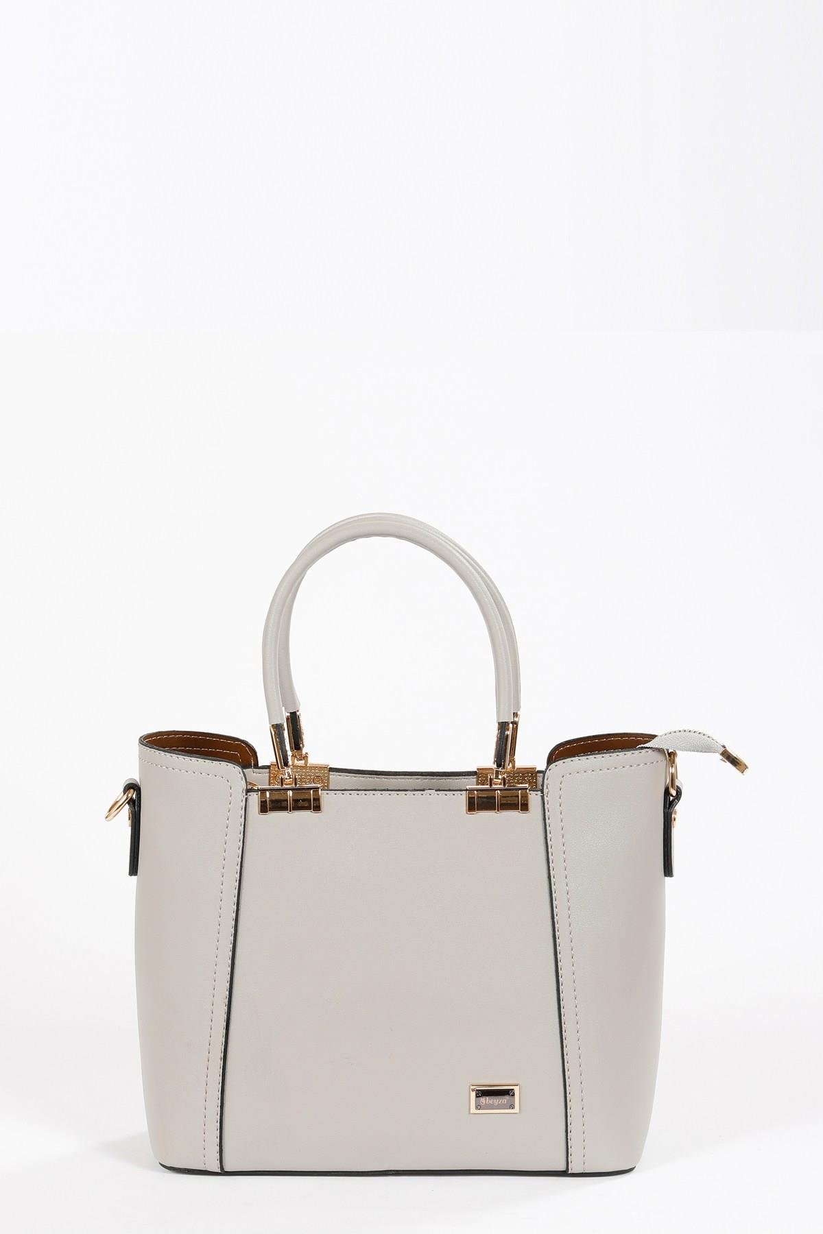 Beyza-BEYZA ÇANTA 17273 AÇIK GRİ