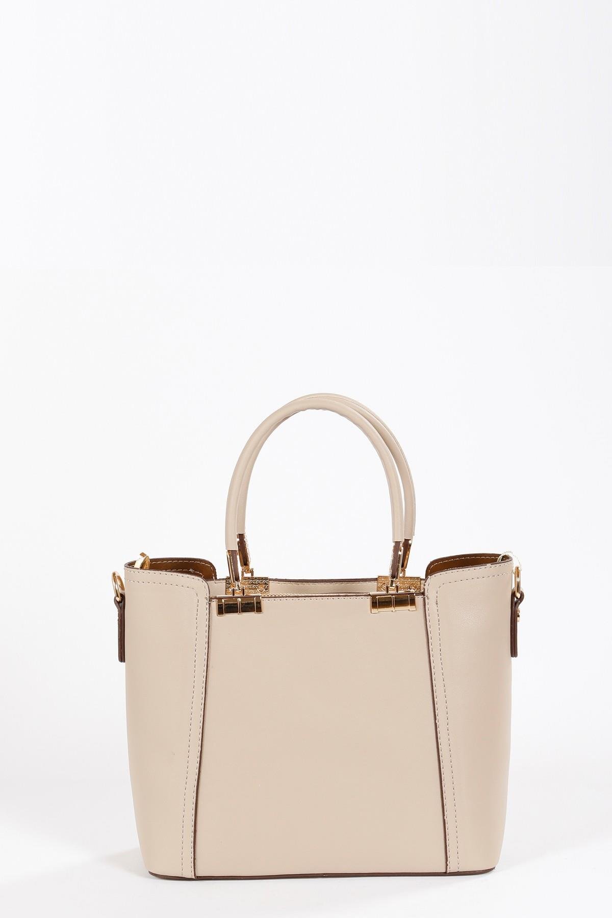 Beyza-BEYZA ÇANTA 17273 KOYU BEJ