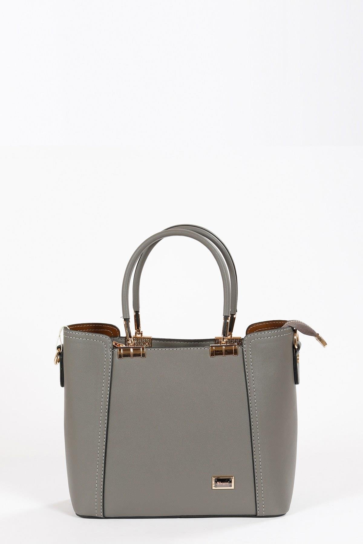 Beyza-BEYZA ÇANTA 17273 KOYU GRİ