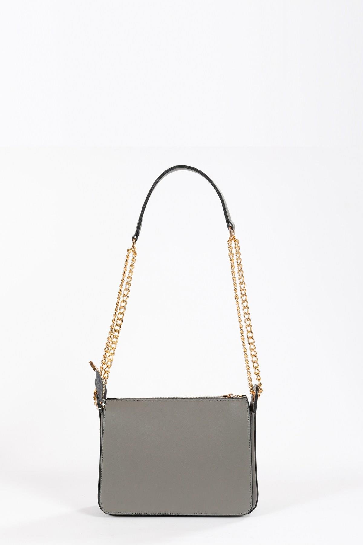 Beyza-BEYZA ÇANTA 17296 KOYU GRİ