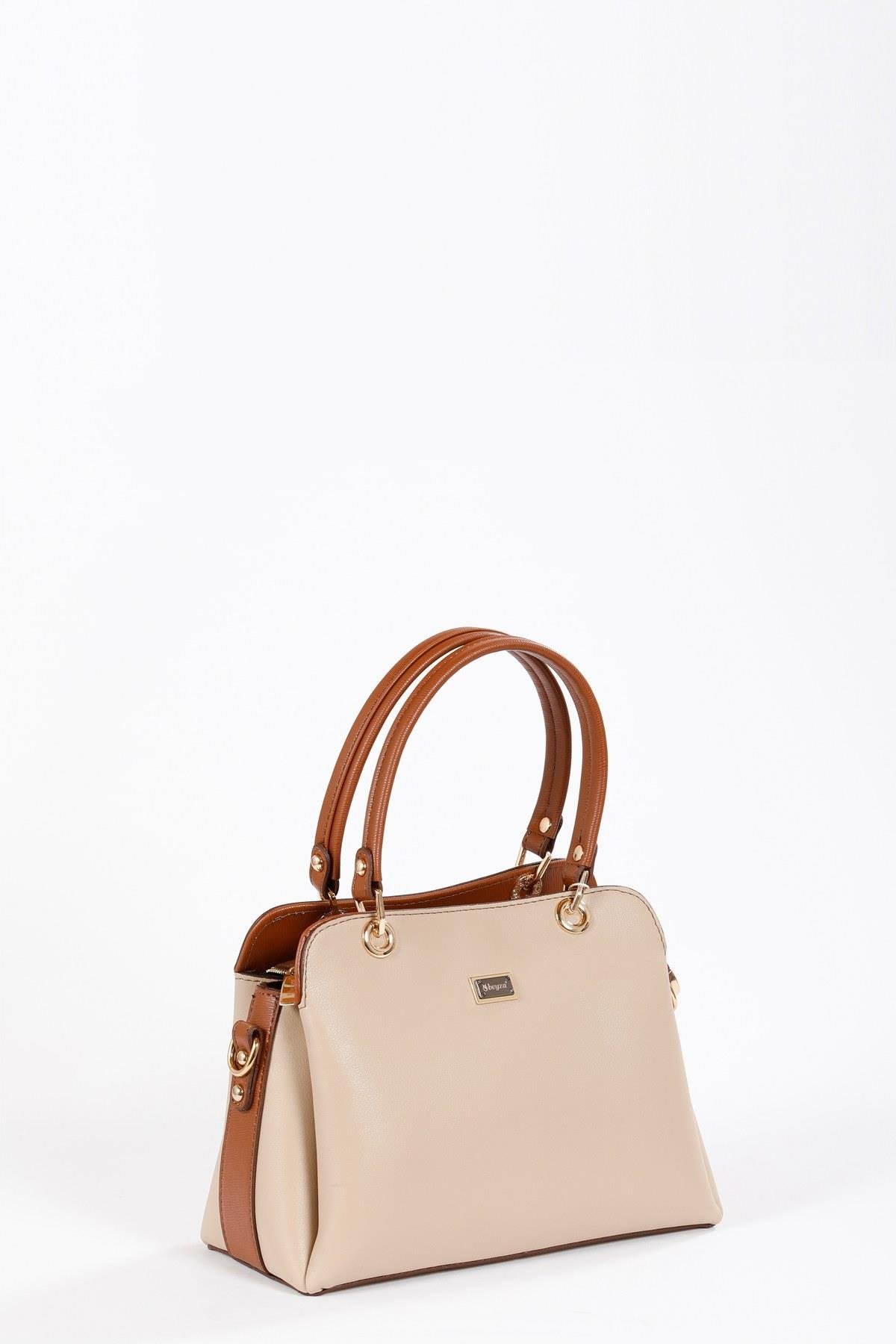 Beyza-BEYZA ÇANTA 18218 KOYU BEJ