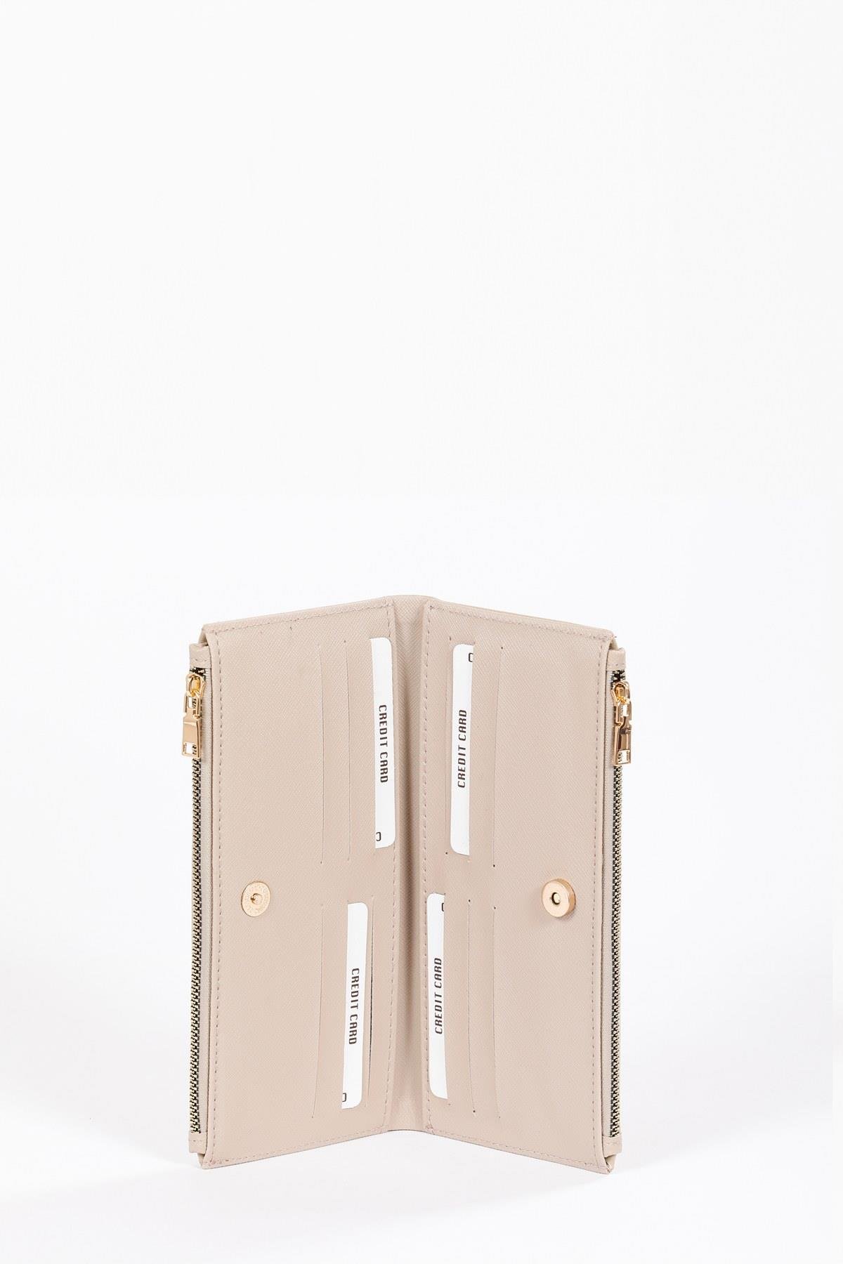 Beyza-BEYZA EL ÇANTASI B270 KOYU BEJ