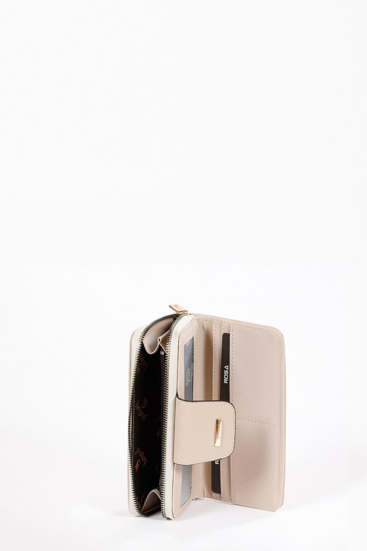 Beyza-BEYZA EL ÇANTASI B120 KOYU BEJ