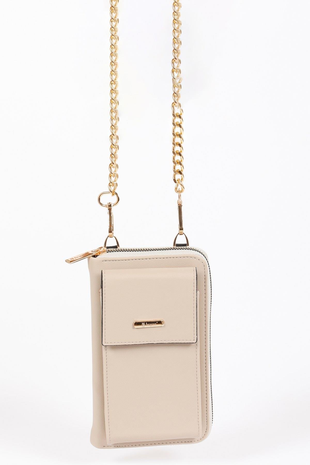 Beyza-BEYZA EL ÇANTASI B250 KOYU BEJ