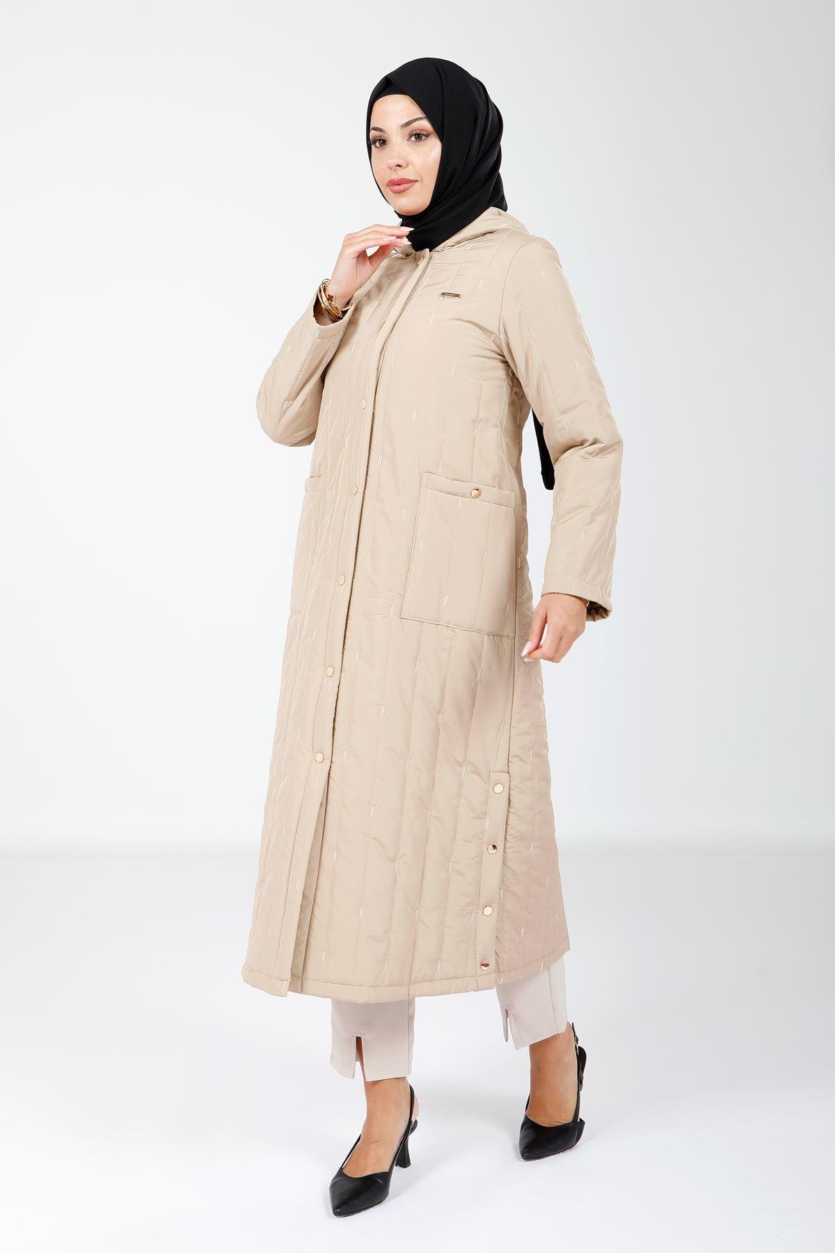 Beyza-9126 KABAN KAPŞONLU TAŞ