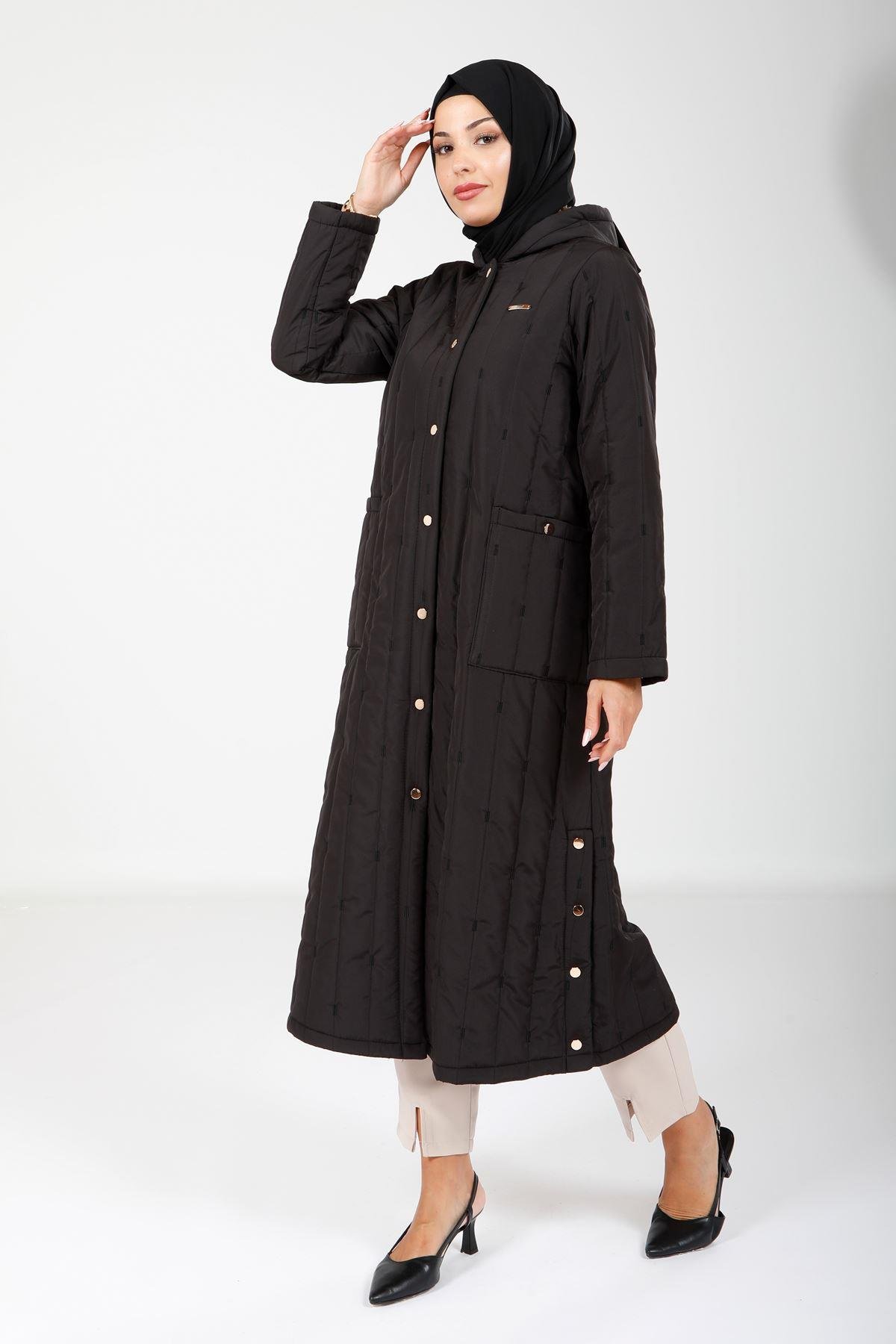 Beyza-9126 KABAN KAPŞONLU SİYAH