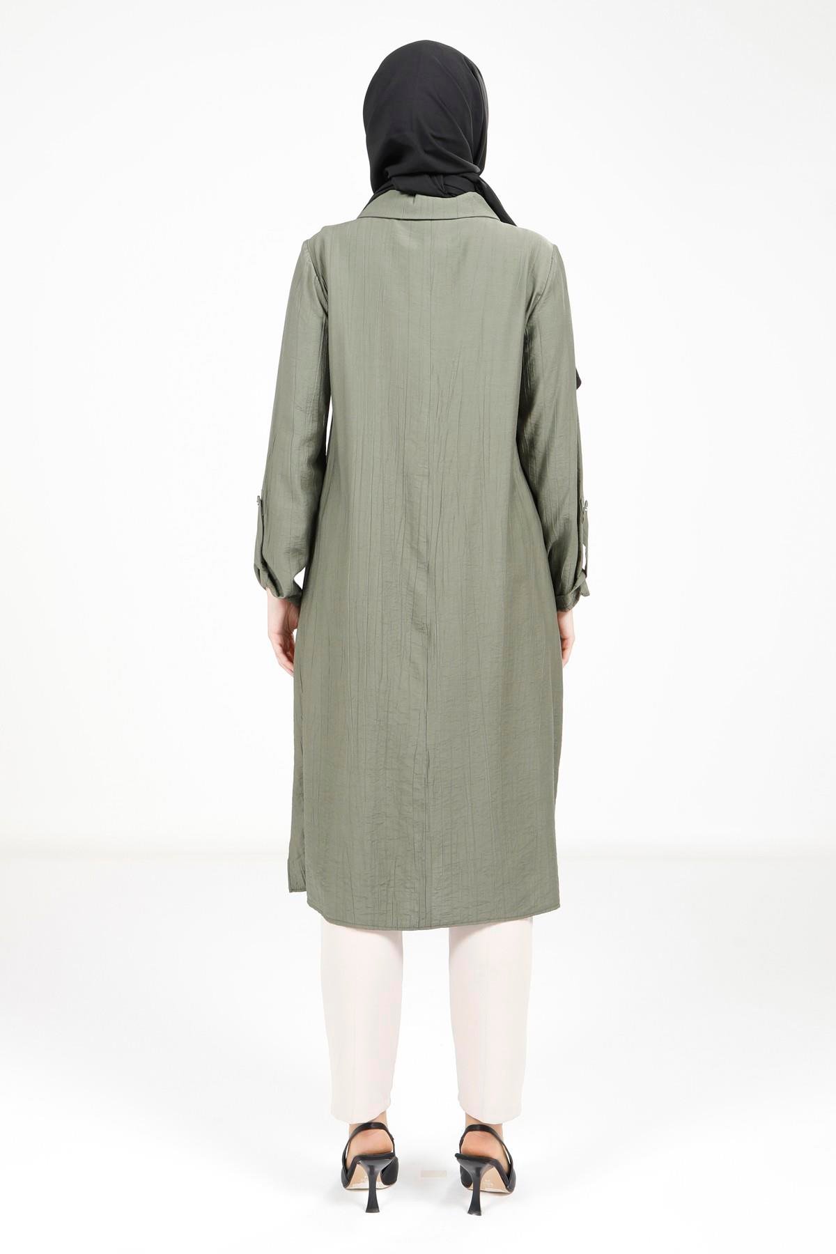 Beyza-9340 TUNİK KOL APOLETLİ HAKİ