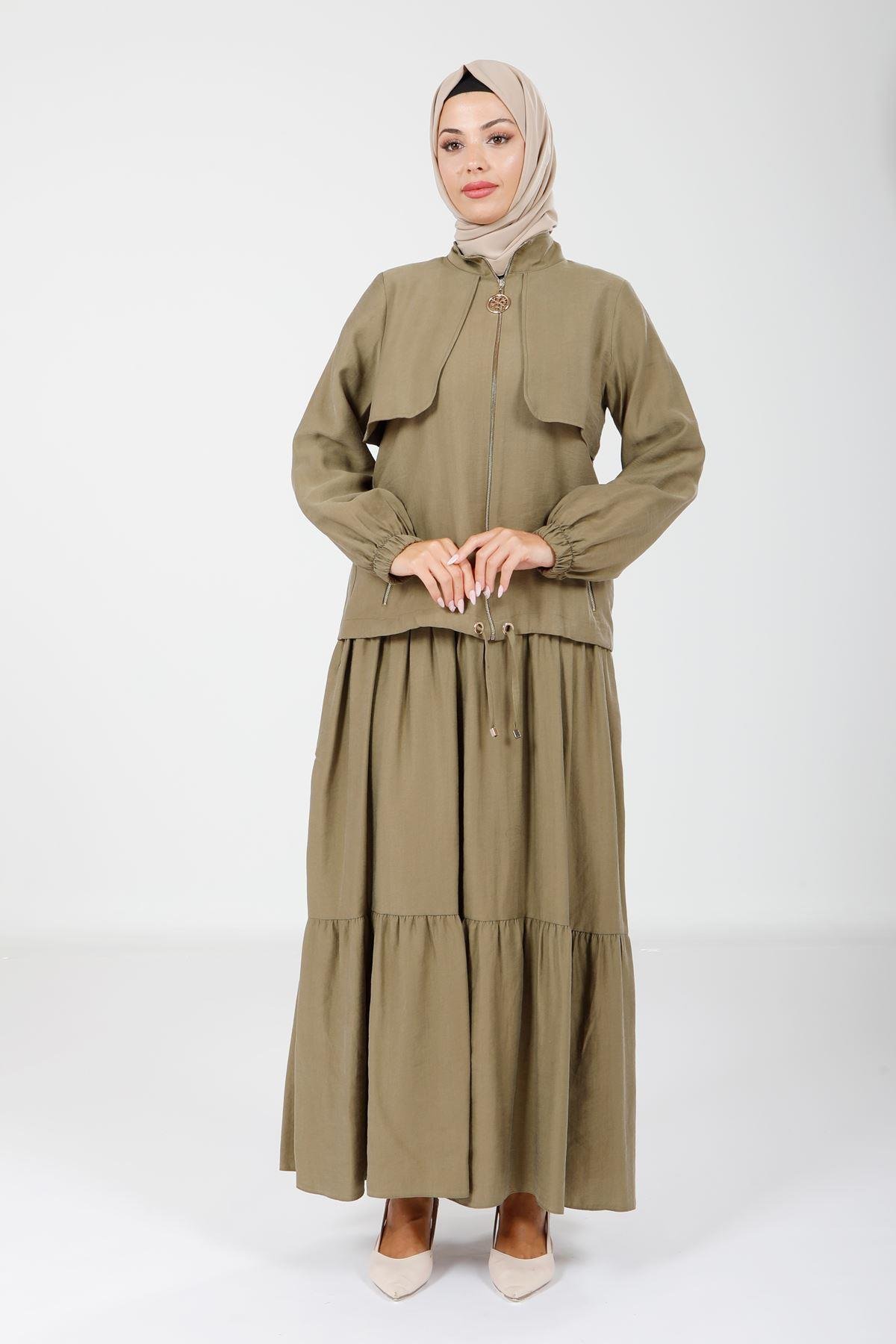 Beyza-9102 ELBİSE CEKET HAKİ