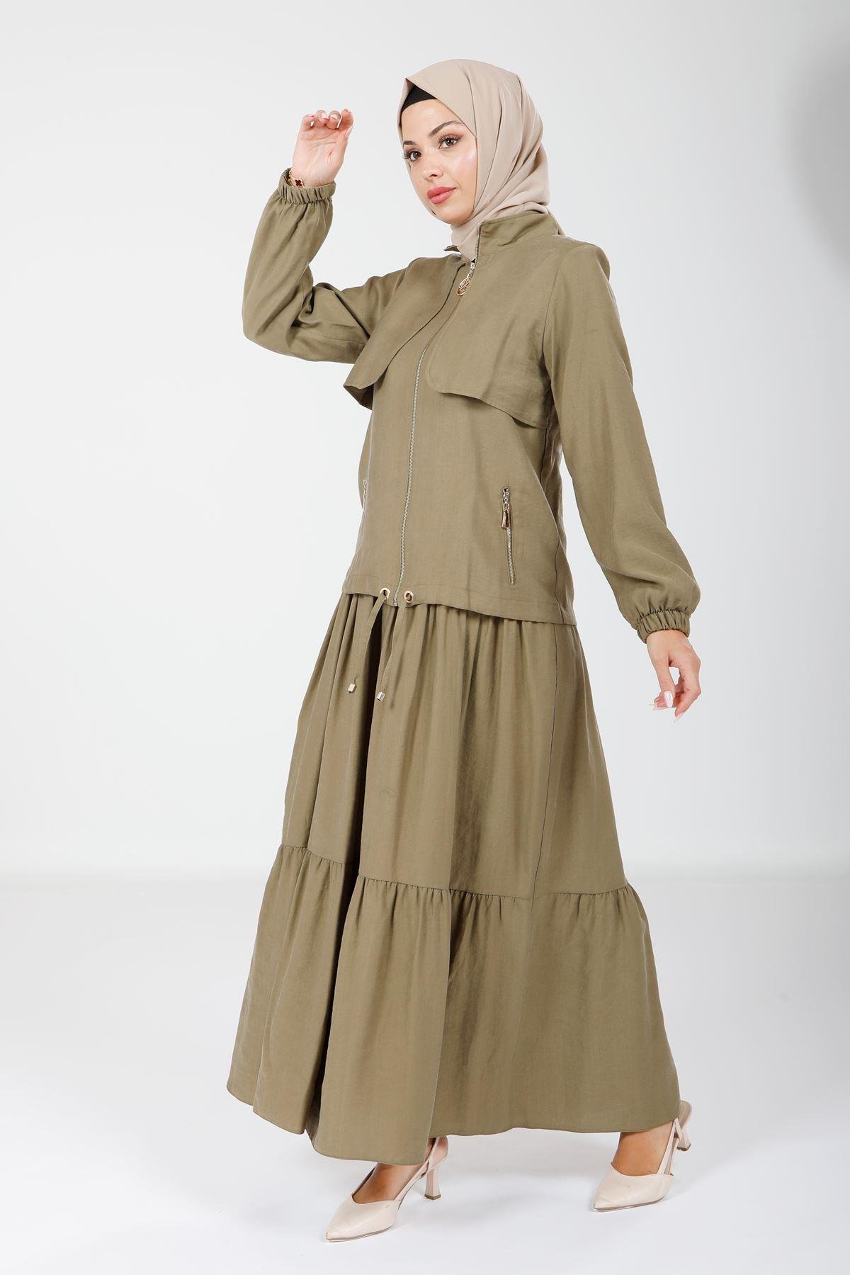 Beyza-9102 ELBİSE CEKET HAKİ