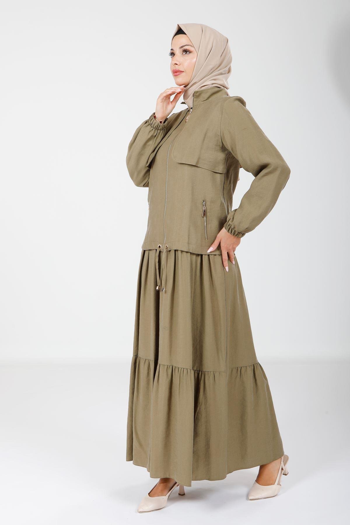 Beyza-9102 ELBİSE CEKET HAKİ