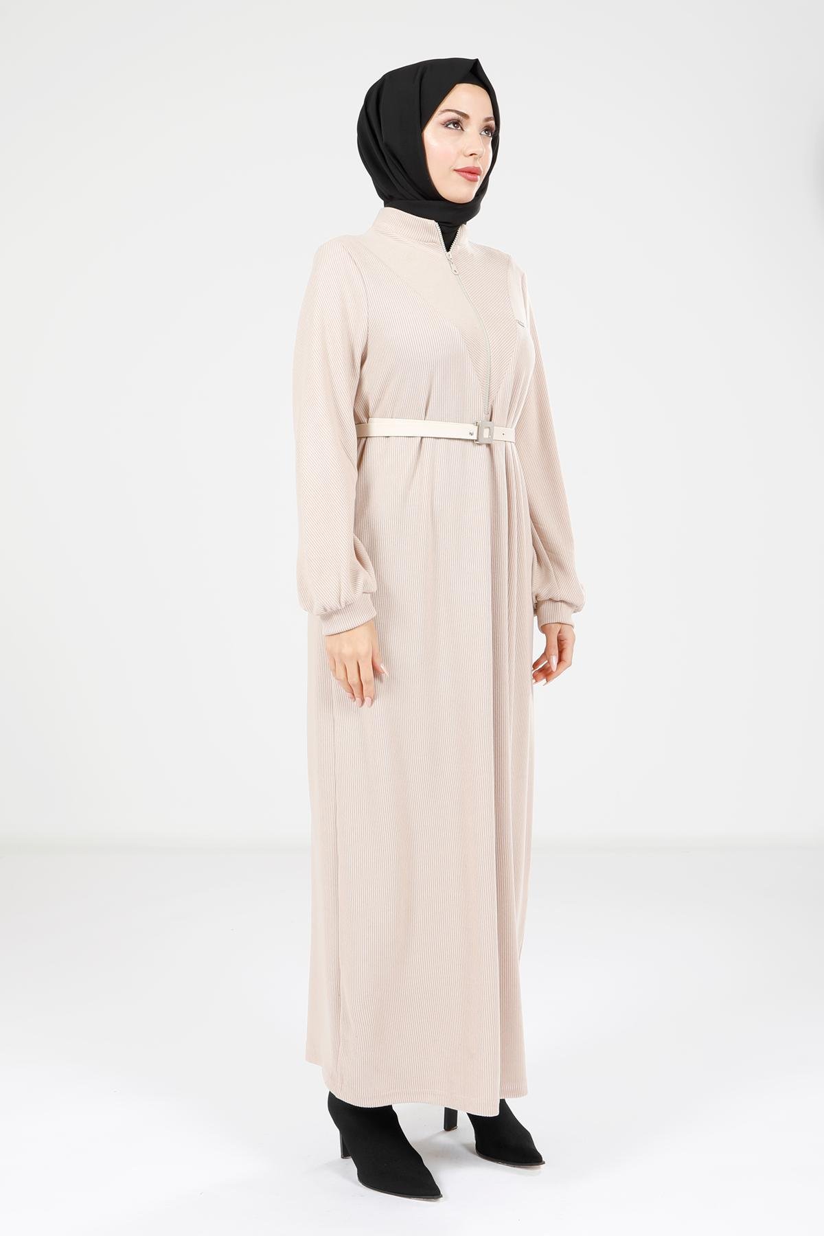 Beyza-9082 ELBİSE BEJ