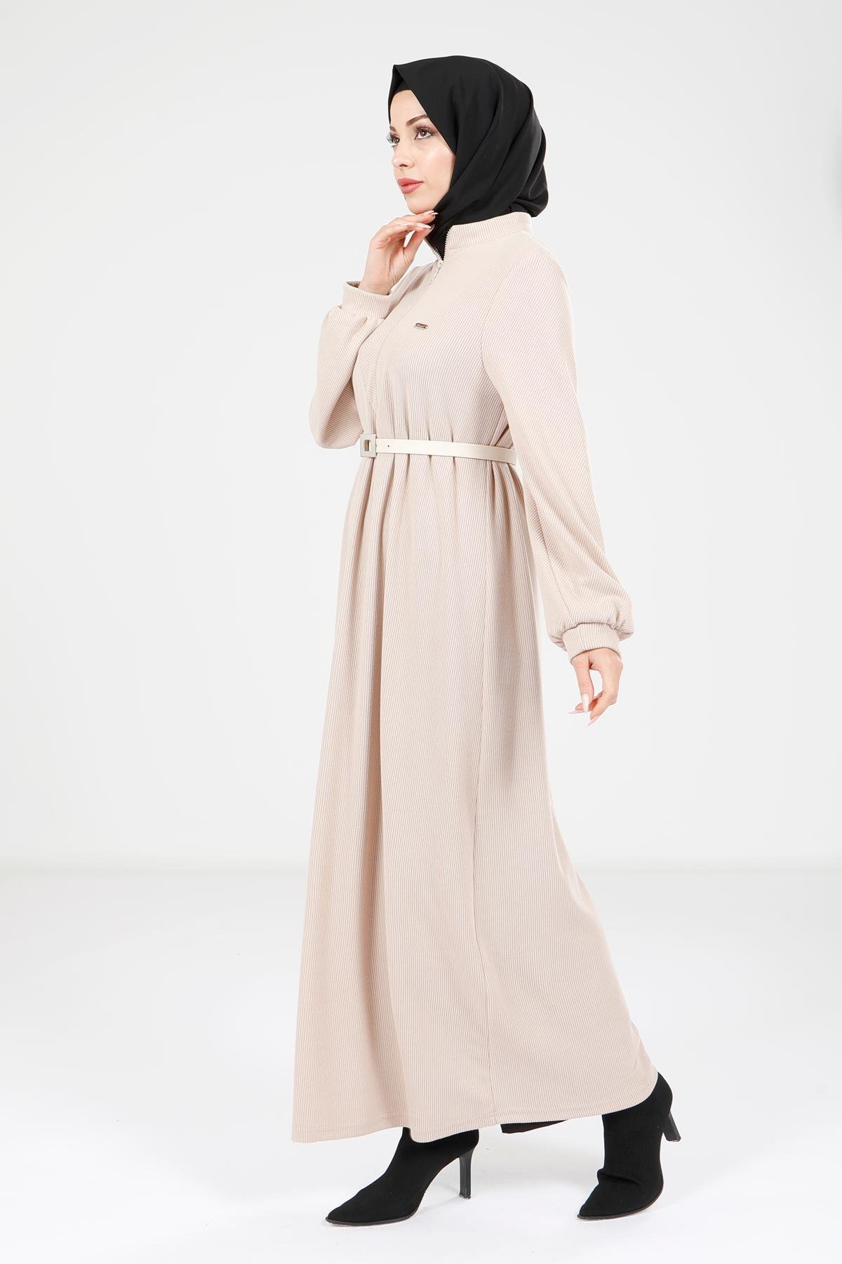 Beyza-9082 ELBİSE BEJ