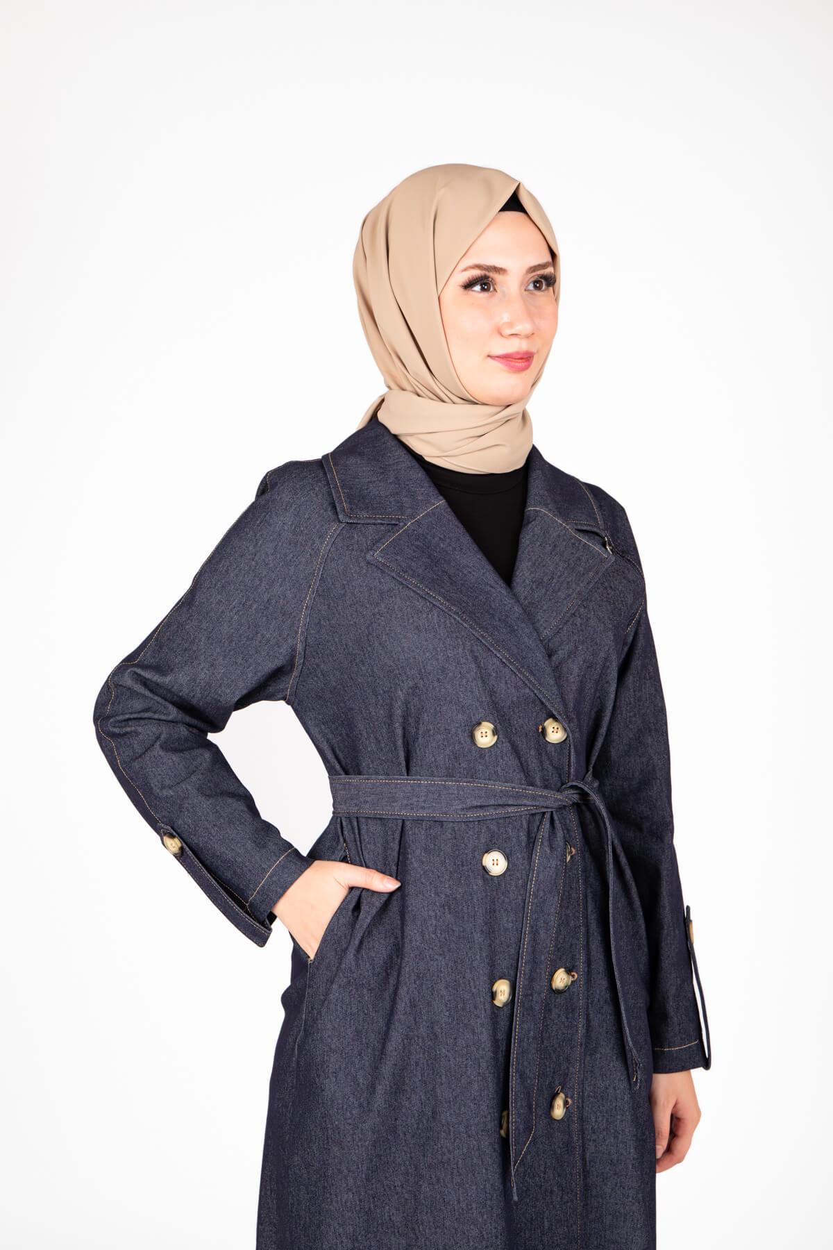 Beyza-9424 TRENÇKOT DENİM
 LACİVERT