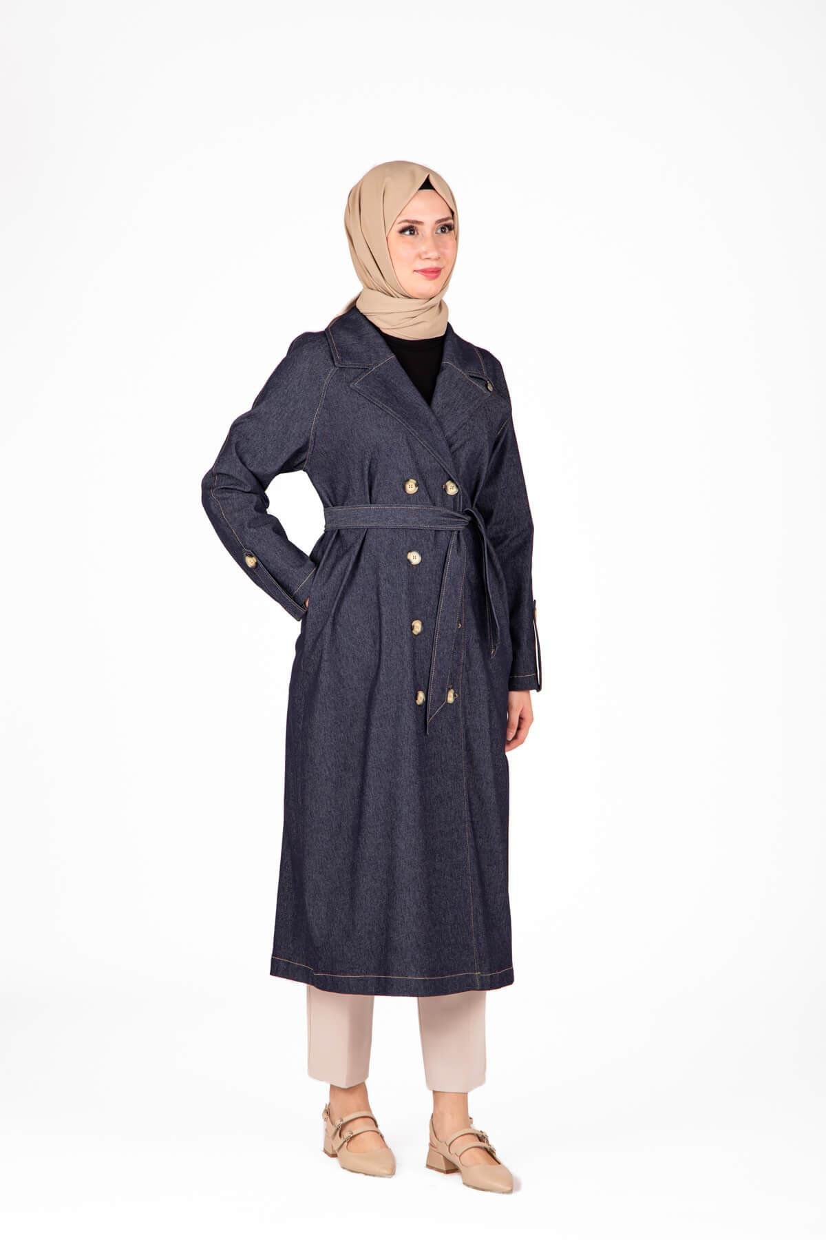 Beyza-9424 TRENÇKOT DENİM
 LACİVERT